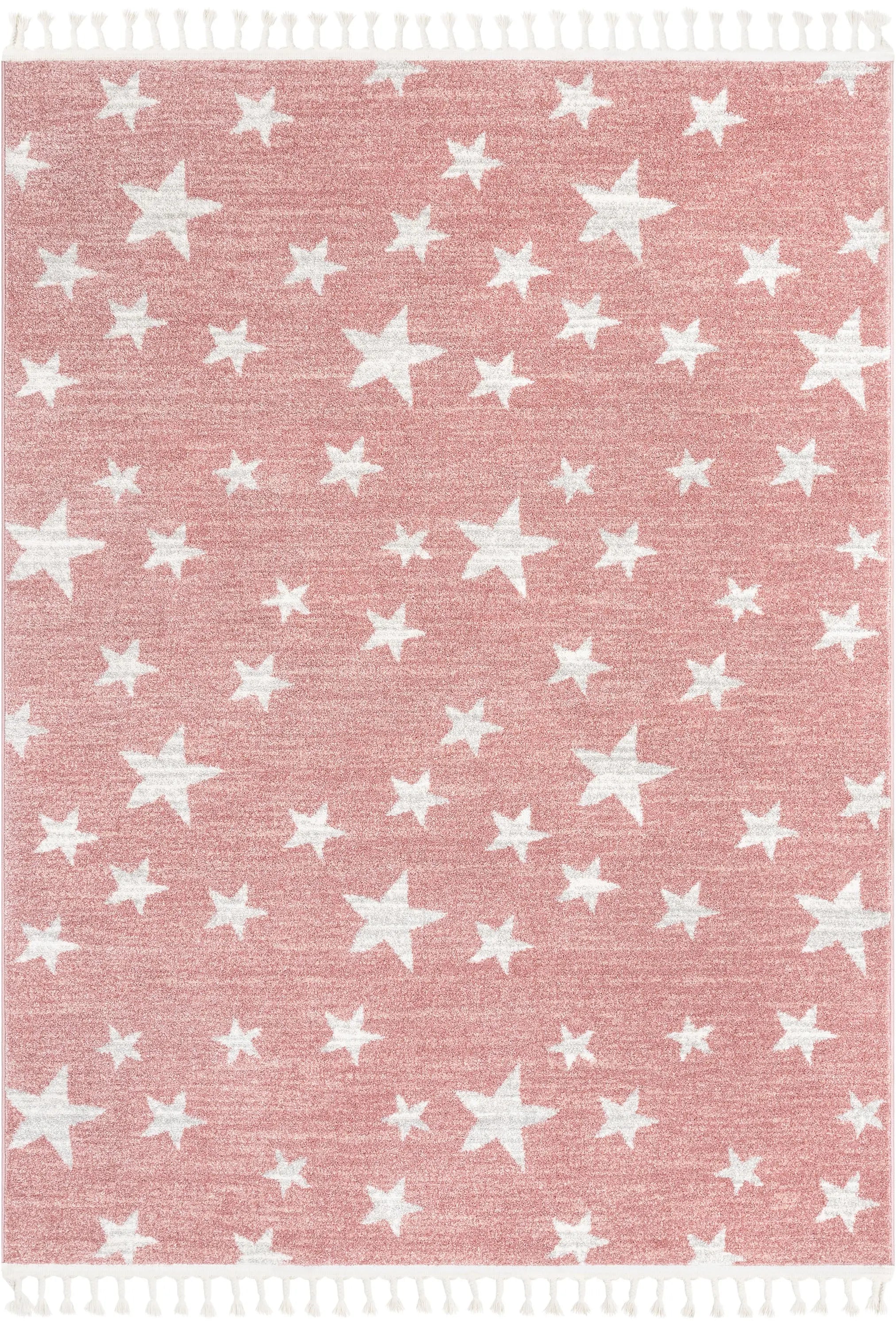 Stars Modern Geometric Pink Kids Rug、mySite、gigharbornorthrealestate