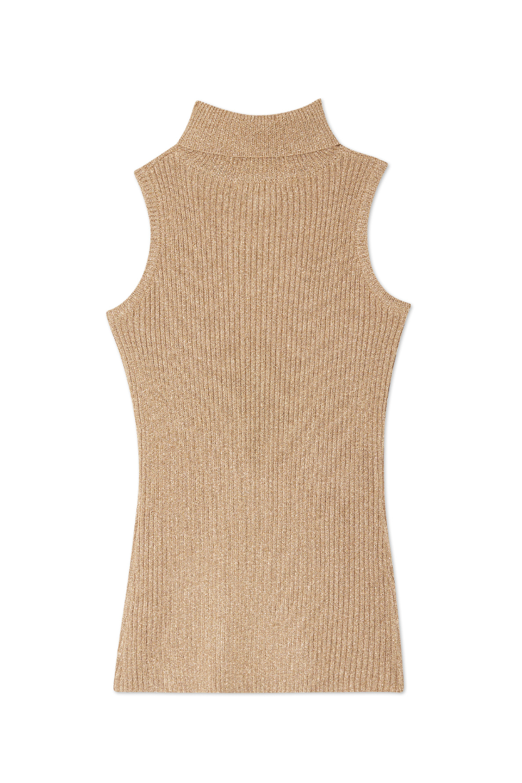 Gold Rib Knit Vest、mySite、solidvoid