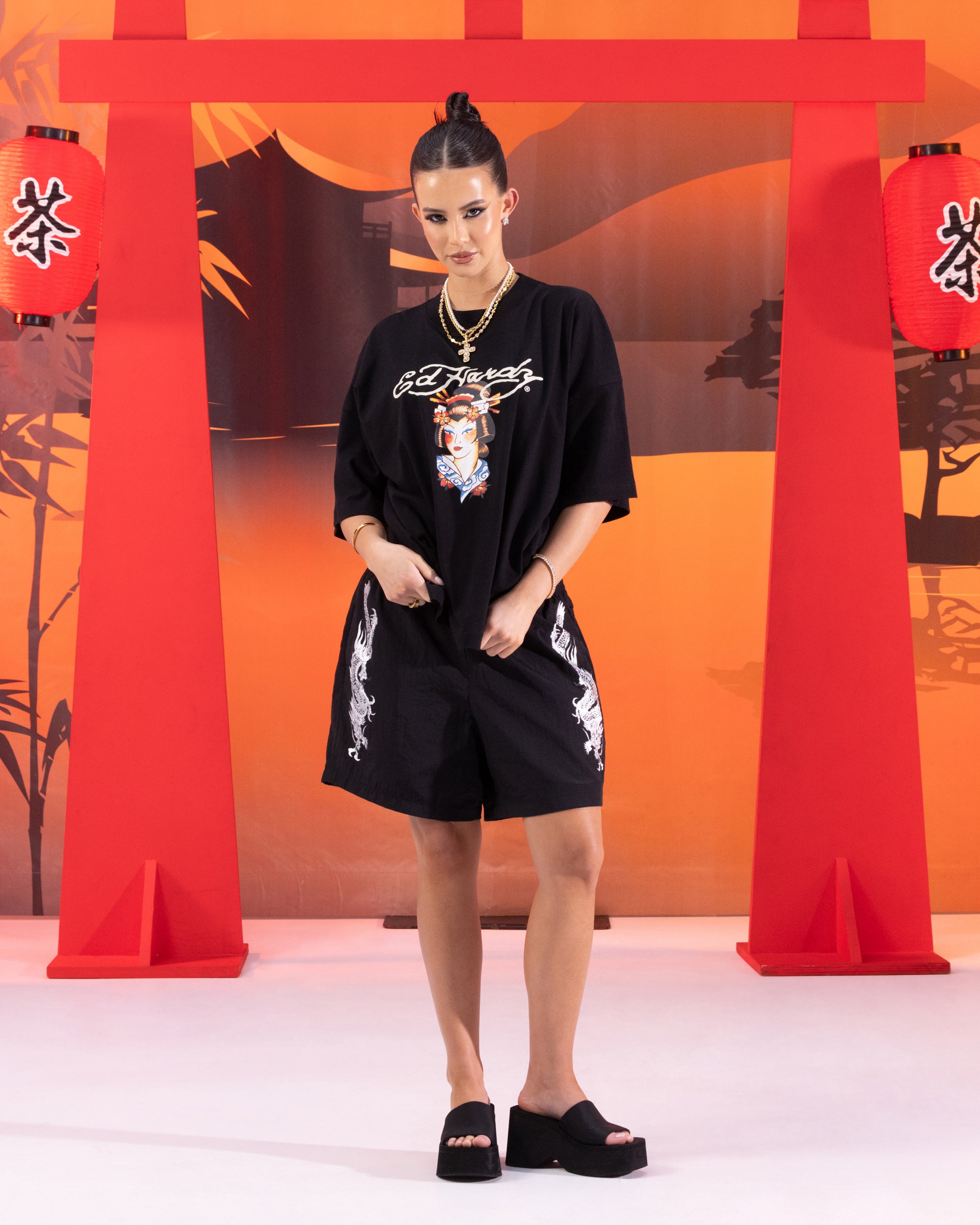 Ed Hardy Geisha T-Shirt Black、mySite、zt4zffjzw