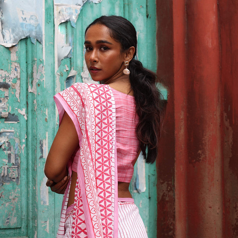 Cotton Saree | Hand Block Print | Multicolour、mySite、camillekostekn