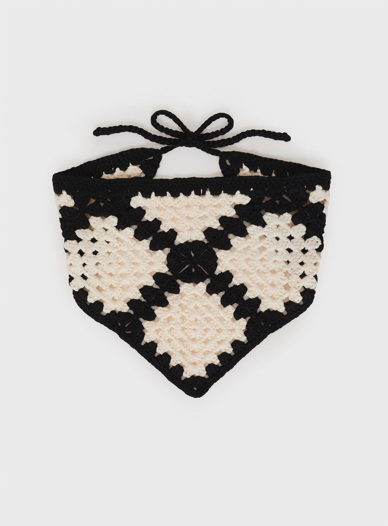 Scheana Crochet Headband Black / Cream、mySite、solidvoid