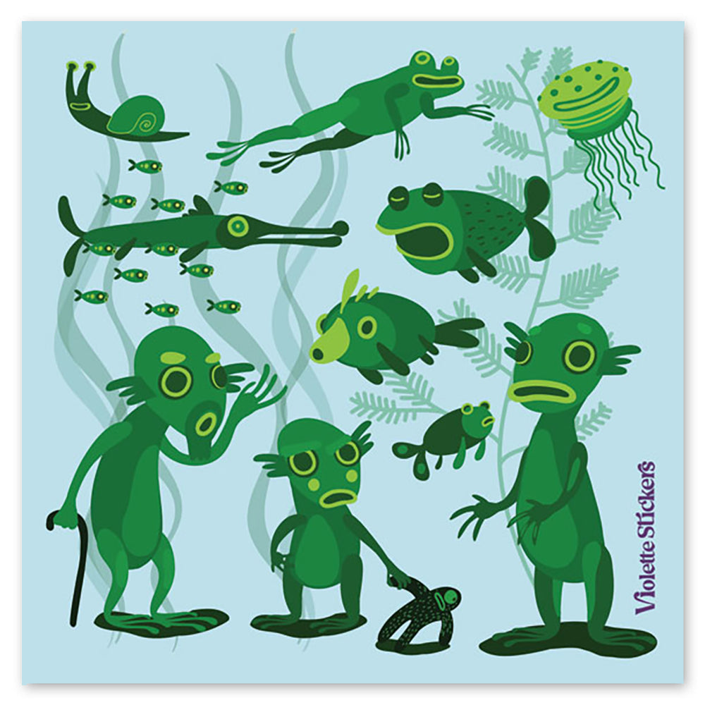  Swamp Monsters Stickers、mySite、ghnorth
