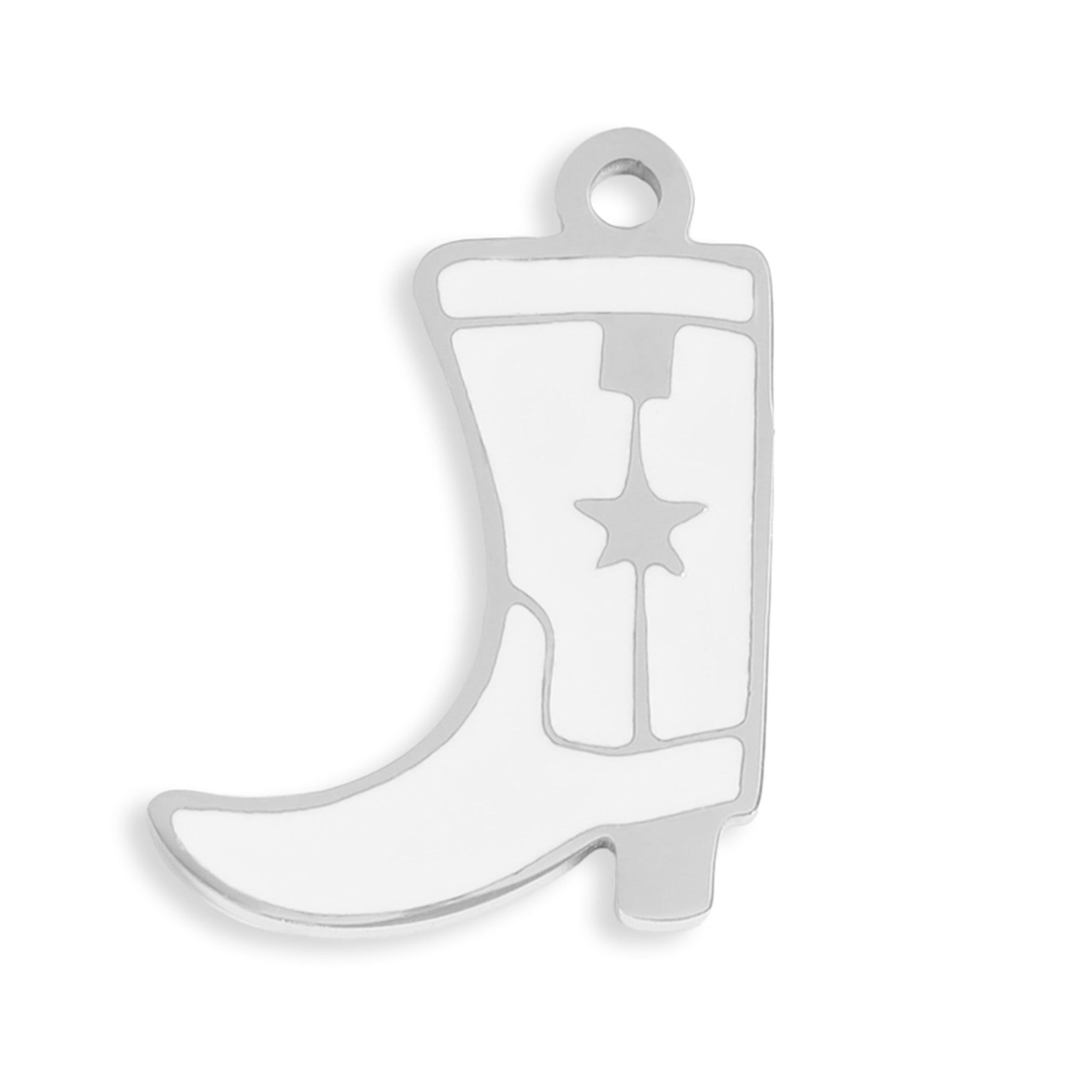 18K Gold PVD Stainless Steel Epoxy Cowboy Boot Charm / PDL0207、mySite、dreamappss