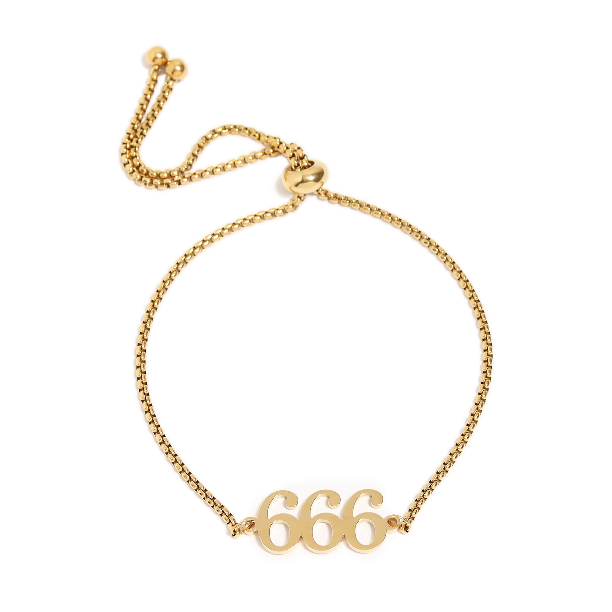 18K Gold PVD Stainless Steel Angel Number Bracelet / BRJ1003、mySite、dreamappss