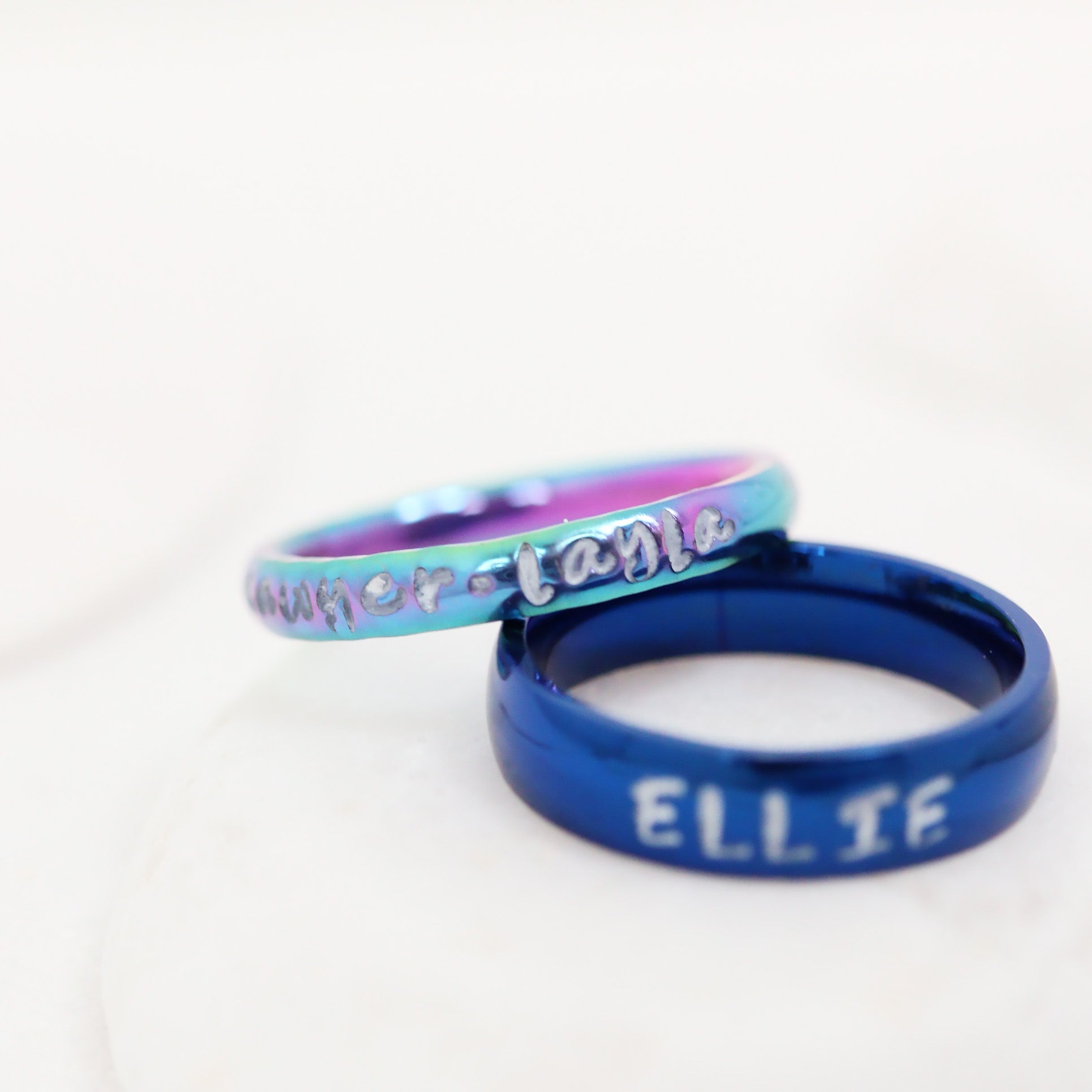 Rainbow Stainless Steel Blank Ring / CFR7012、mySite、dreamappss