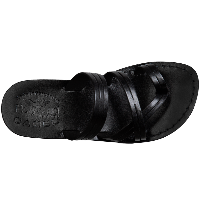 Holy Land Market Men/Women Biblical Jesus Leather Sandals/Slides From Jerusalem (Bethlehem Black Style II)、mySite、topwebapps