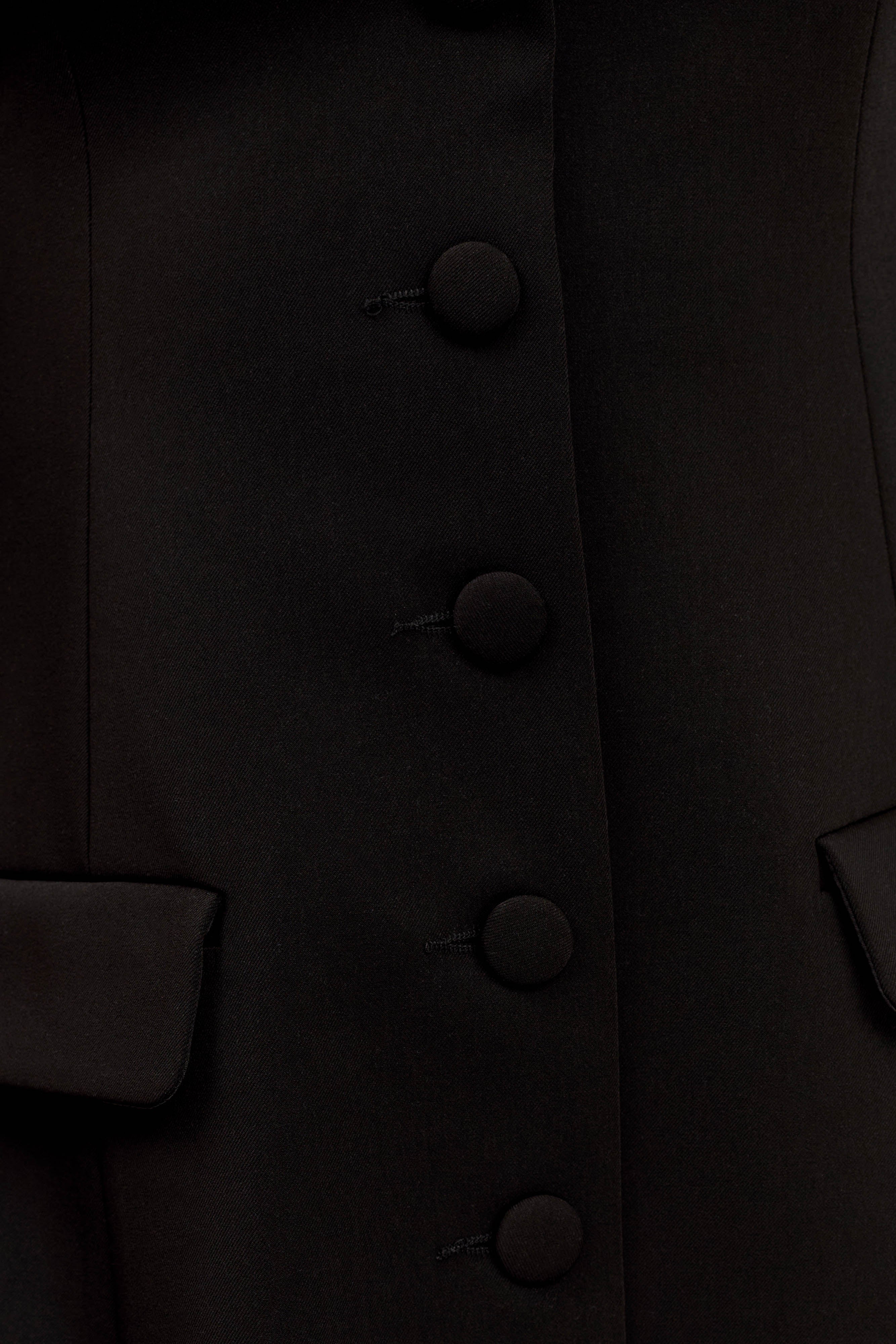 Jolie Boat Neck Suiting Mini Dress - Black、mySite、solidvoid