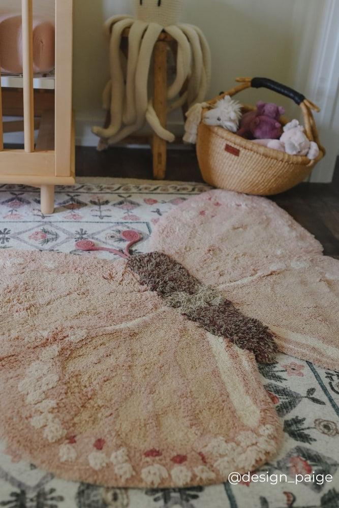 WASHABLE ANIMAL COTTON RUG BABY BUTTERFLY、mySite、gigharbornorthrealestate