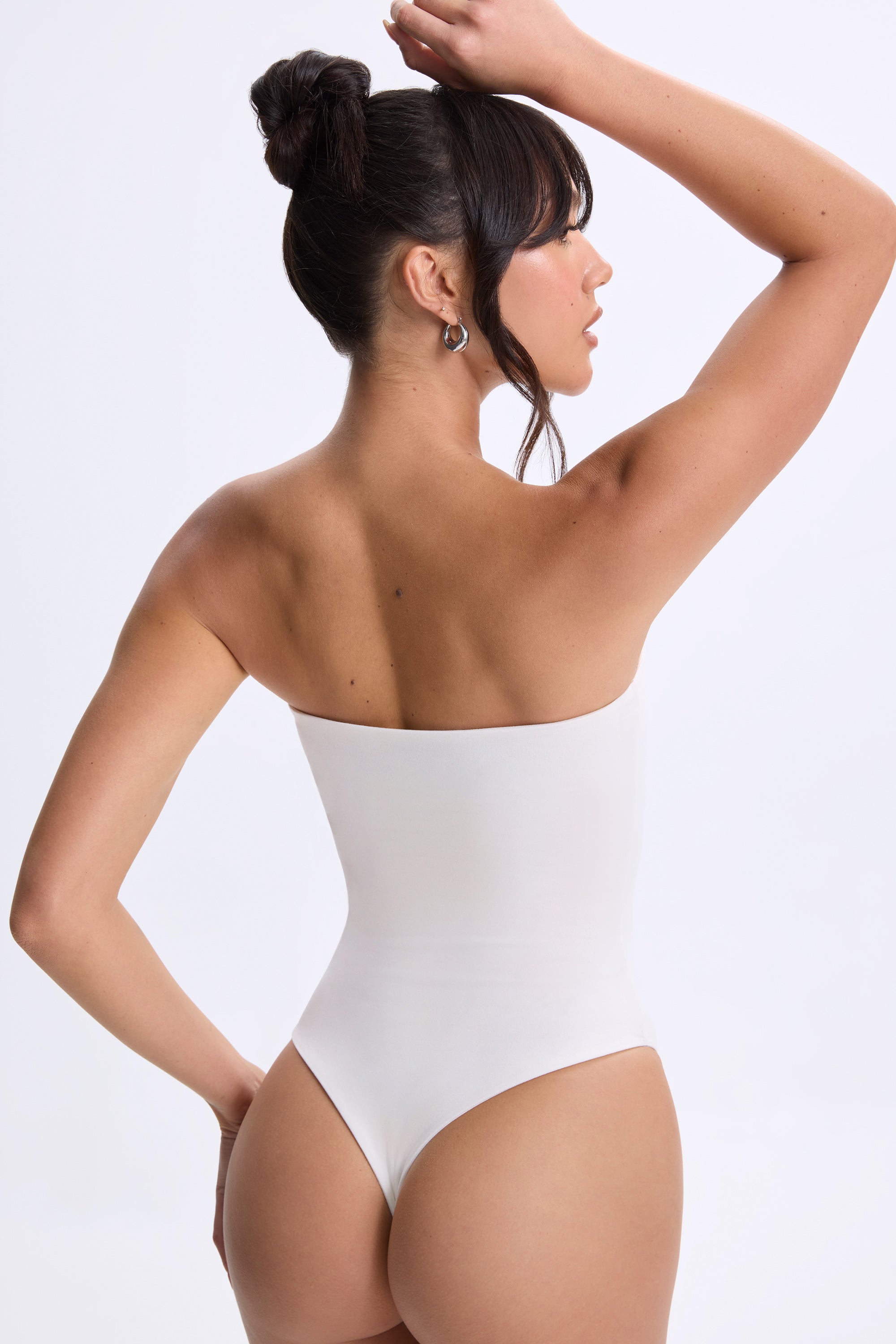 Bandeau Bodysuit in White、mySite、solidvoid