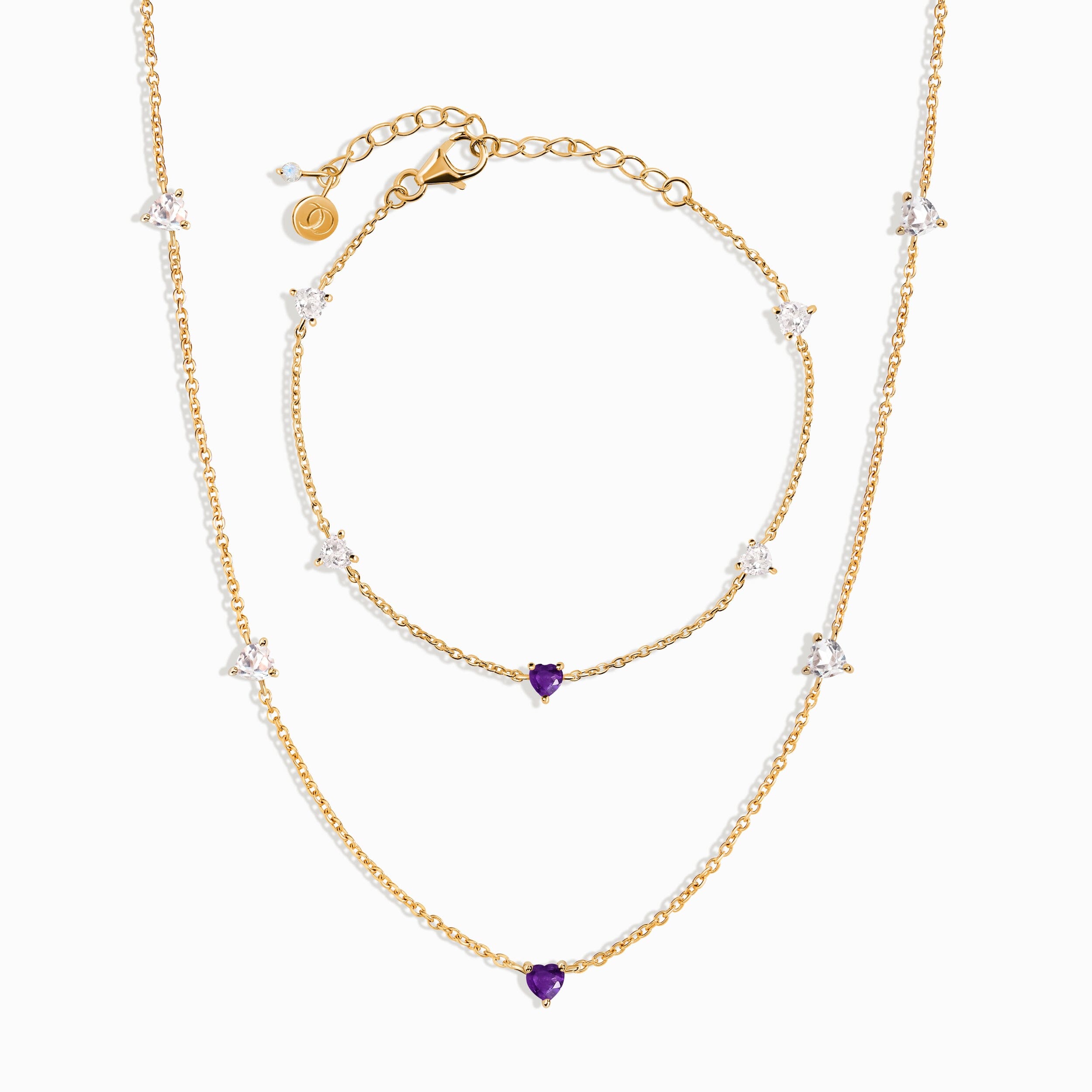 Amethyst Never Without My Gem Necklace & Bracelet - February Birthstone、mySite、hinf8tx79