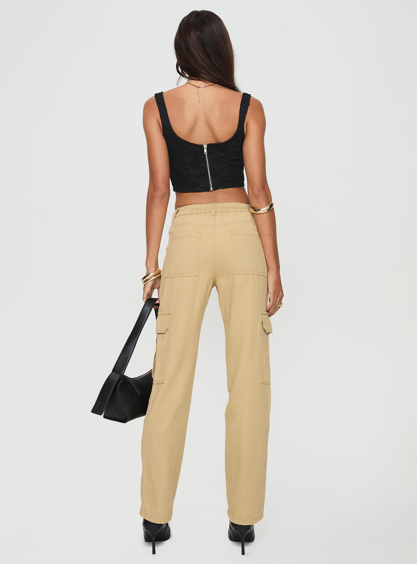 Nickei Utility Cargo Pants Beige、mySite、solidvoid