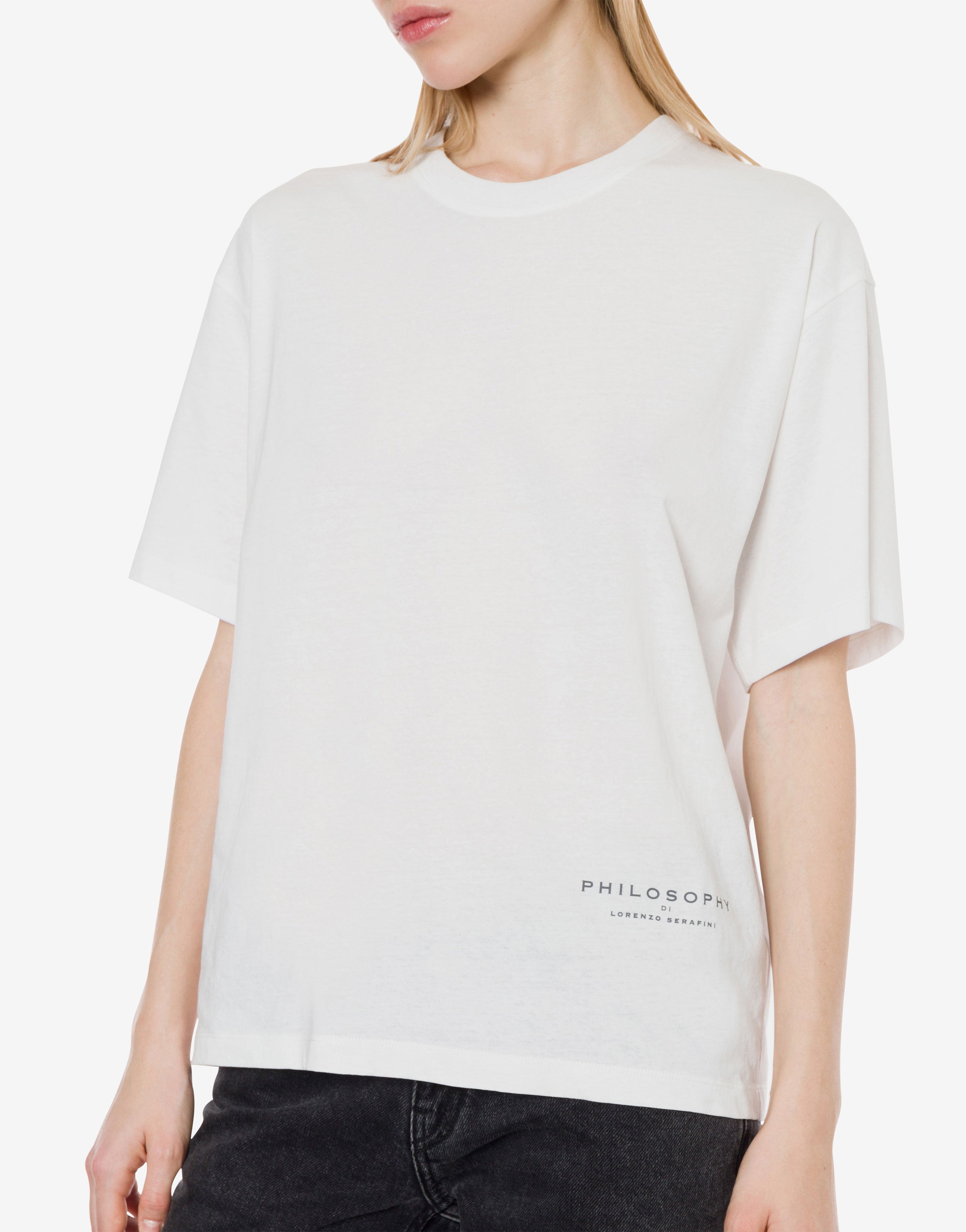 T-shirt in cotone organico con logo、mySite、aoinhome