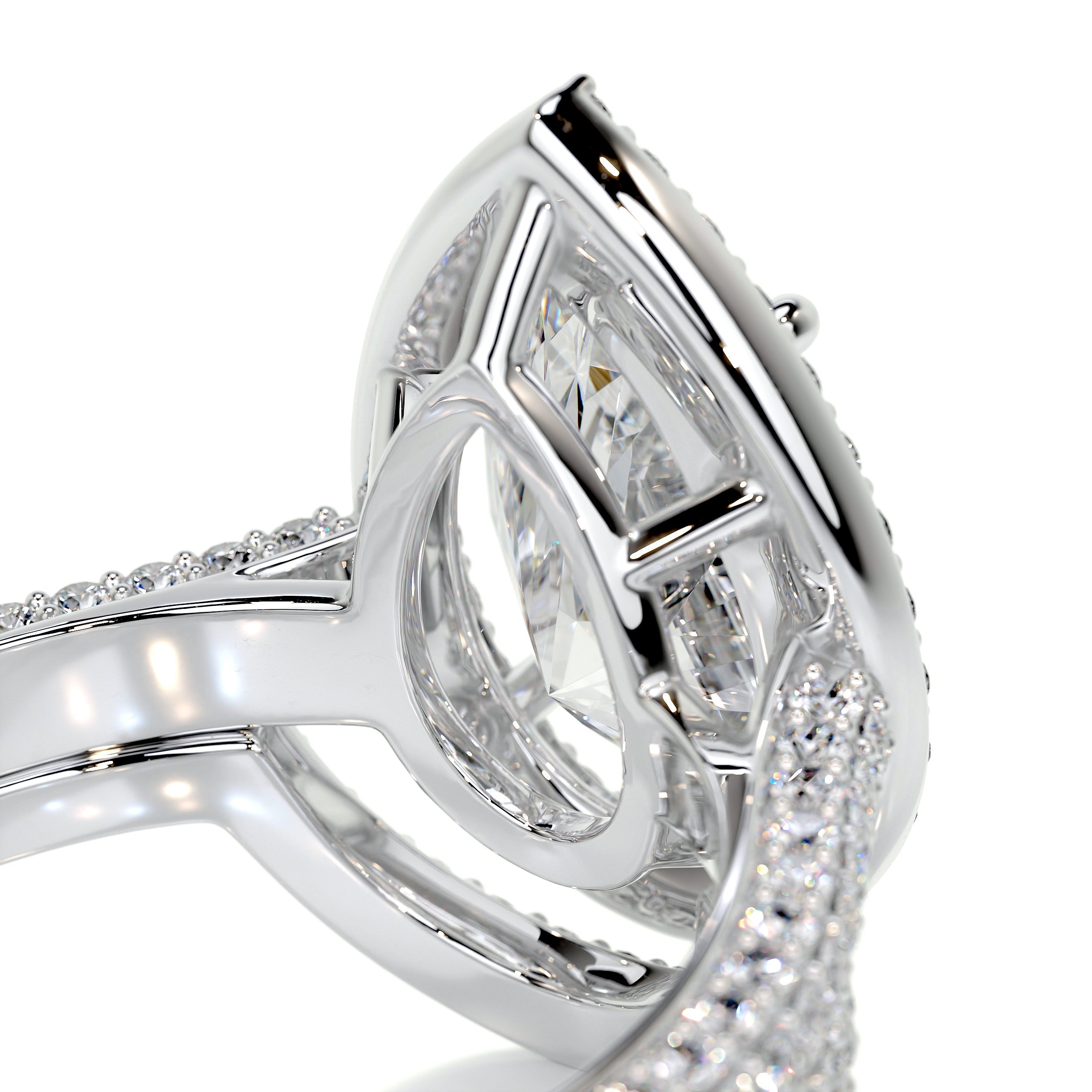 Maggie Moissanite & Diamonds Bridal Set -14K White Gold (RTS)、mySite、hinf8tx79