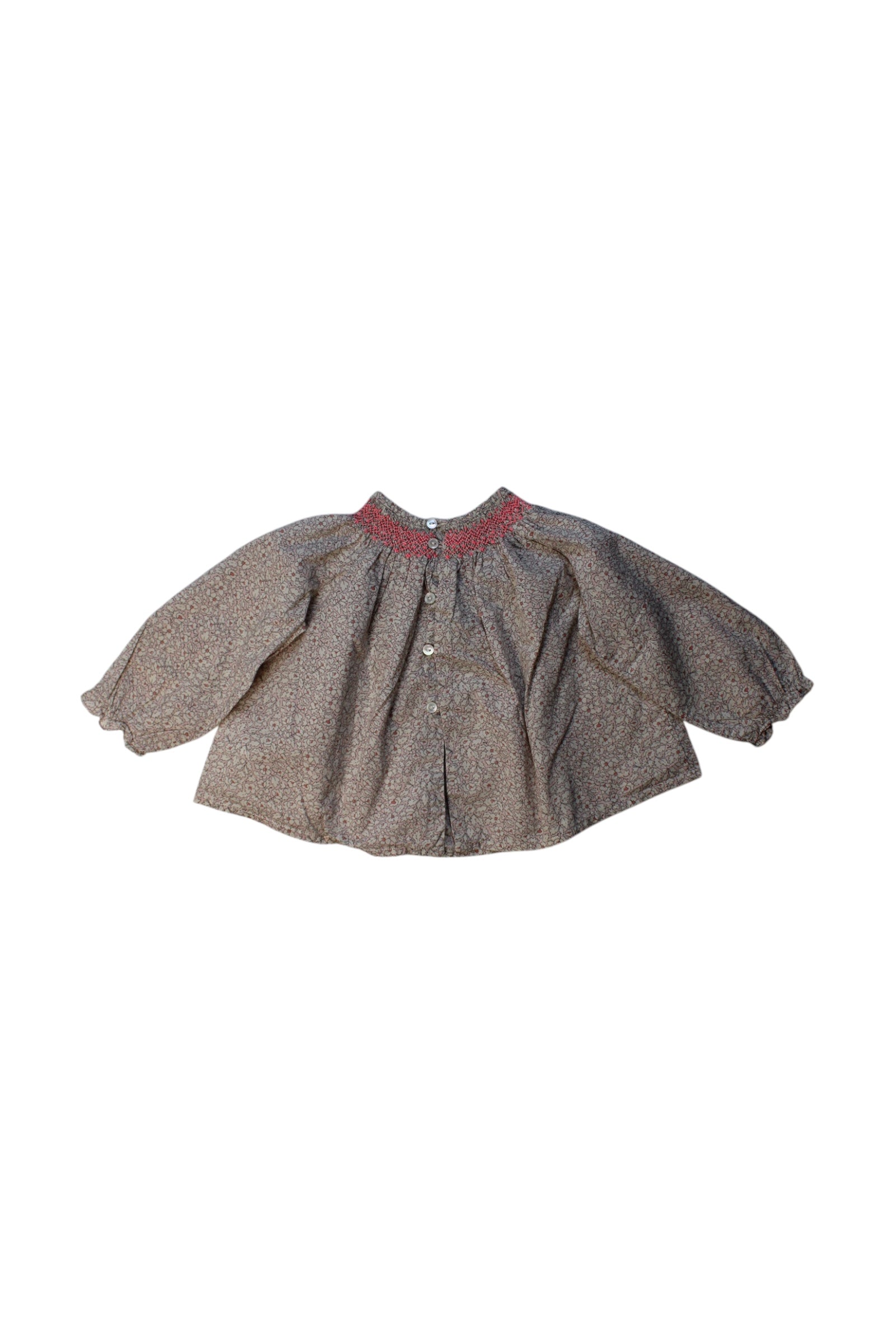 Bonpoint Smocked Long Sleeve Top 6-12M、mySite、g9winljtr