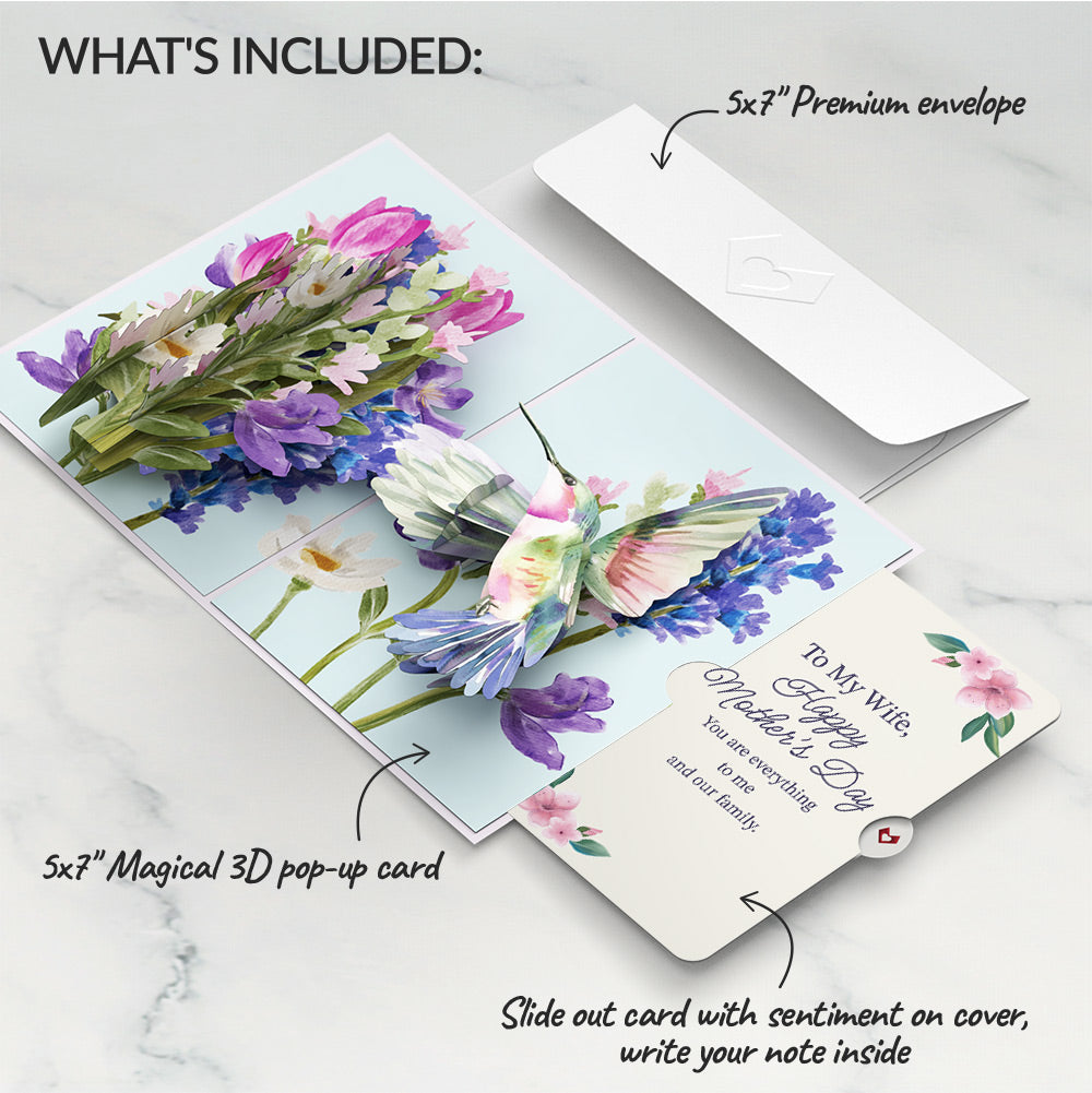 Love in Bloom Hummingbird Mother's Day Pop-Up Card and Sentiment Set for Wife、mySite、solidvoid