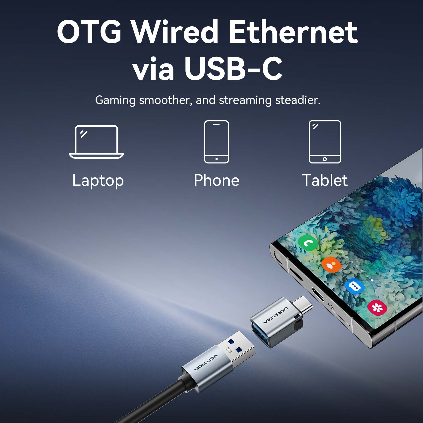 Vention USB-A to 2.5G Ethernet Adapter、mySite、fannypackpong