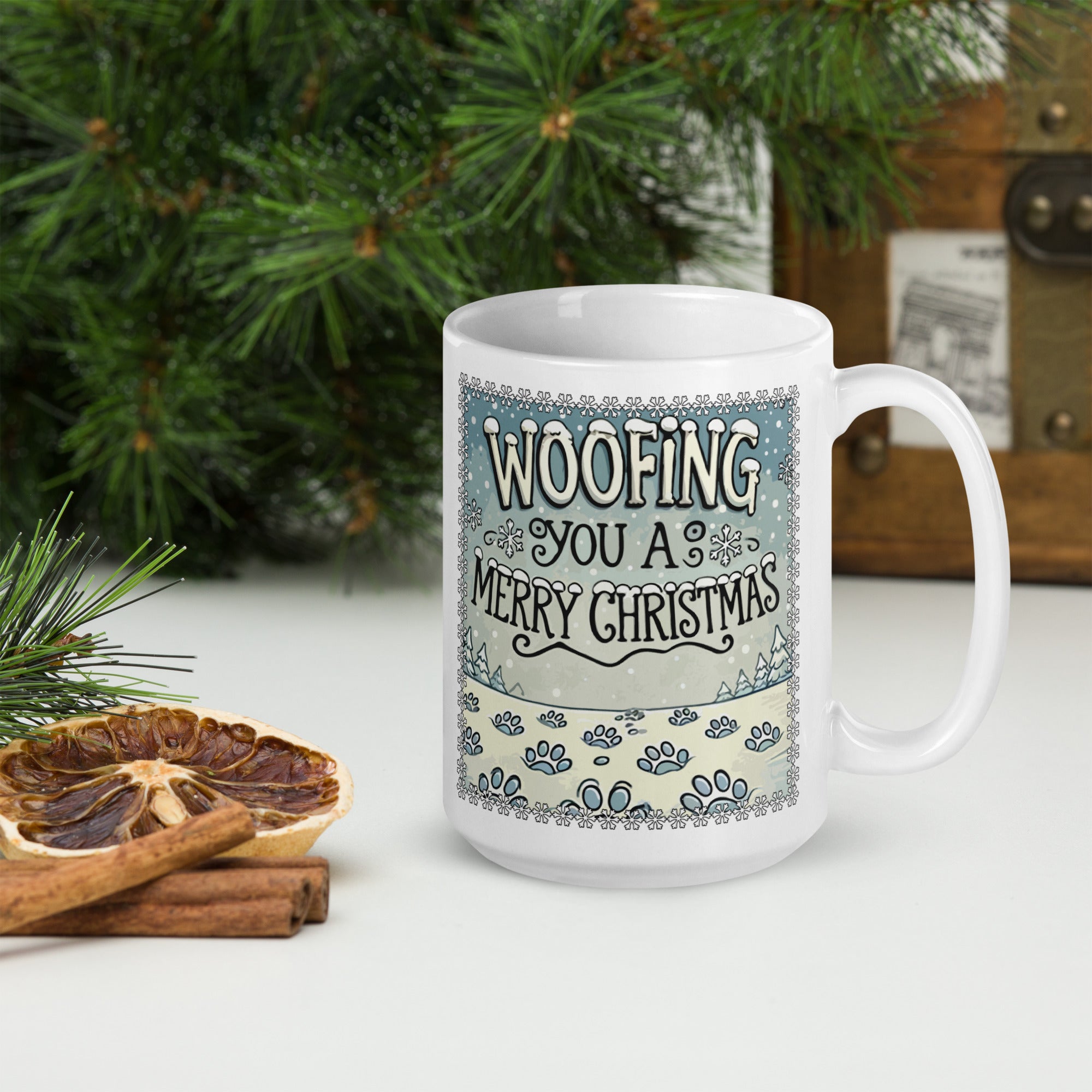 Woofing You A Merry Christmas Mug、mySite、camillekostekn