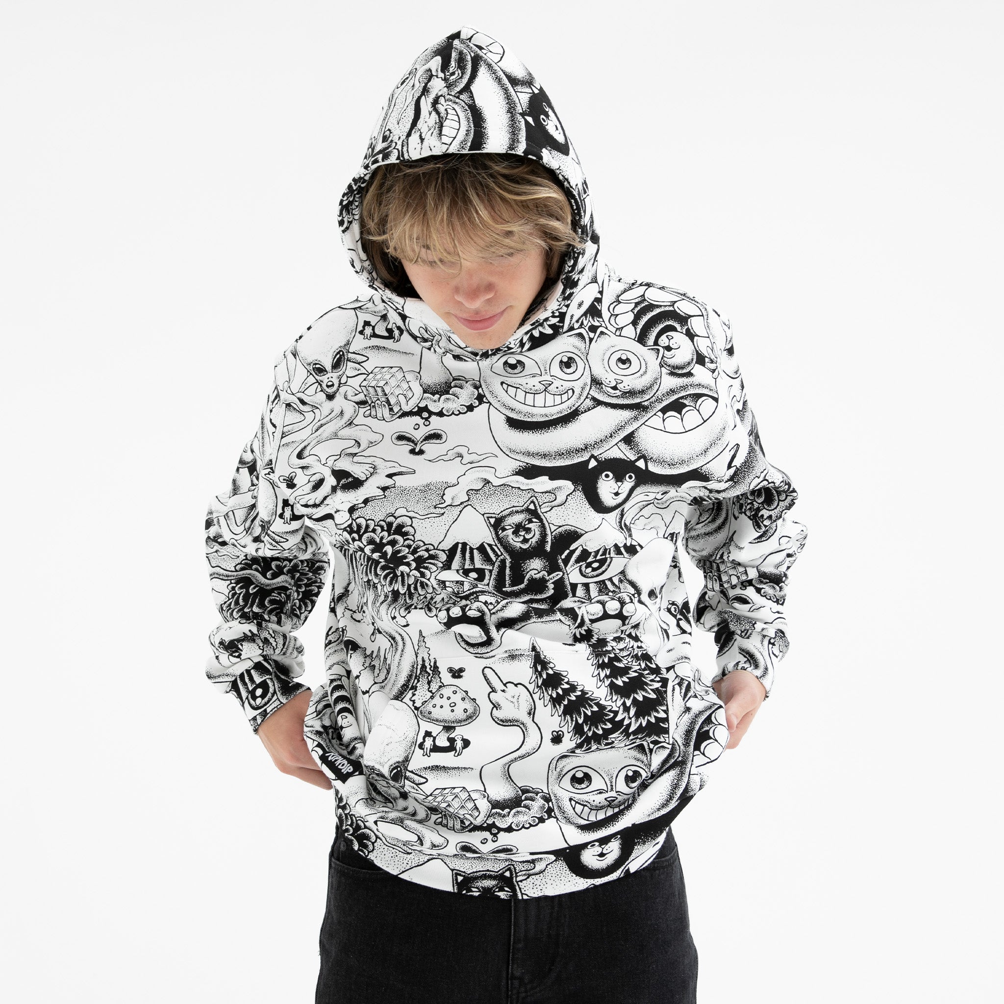 Dark Twisted Fantasy Hoodie (Black/White)、mySite、merchandisen