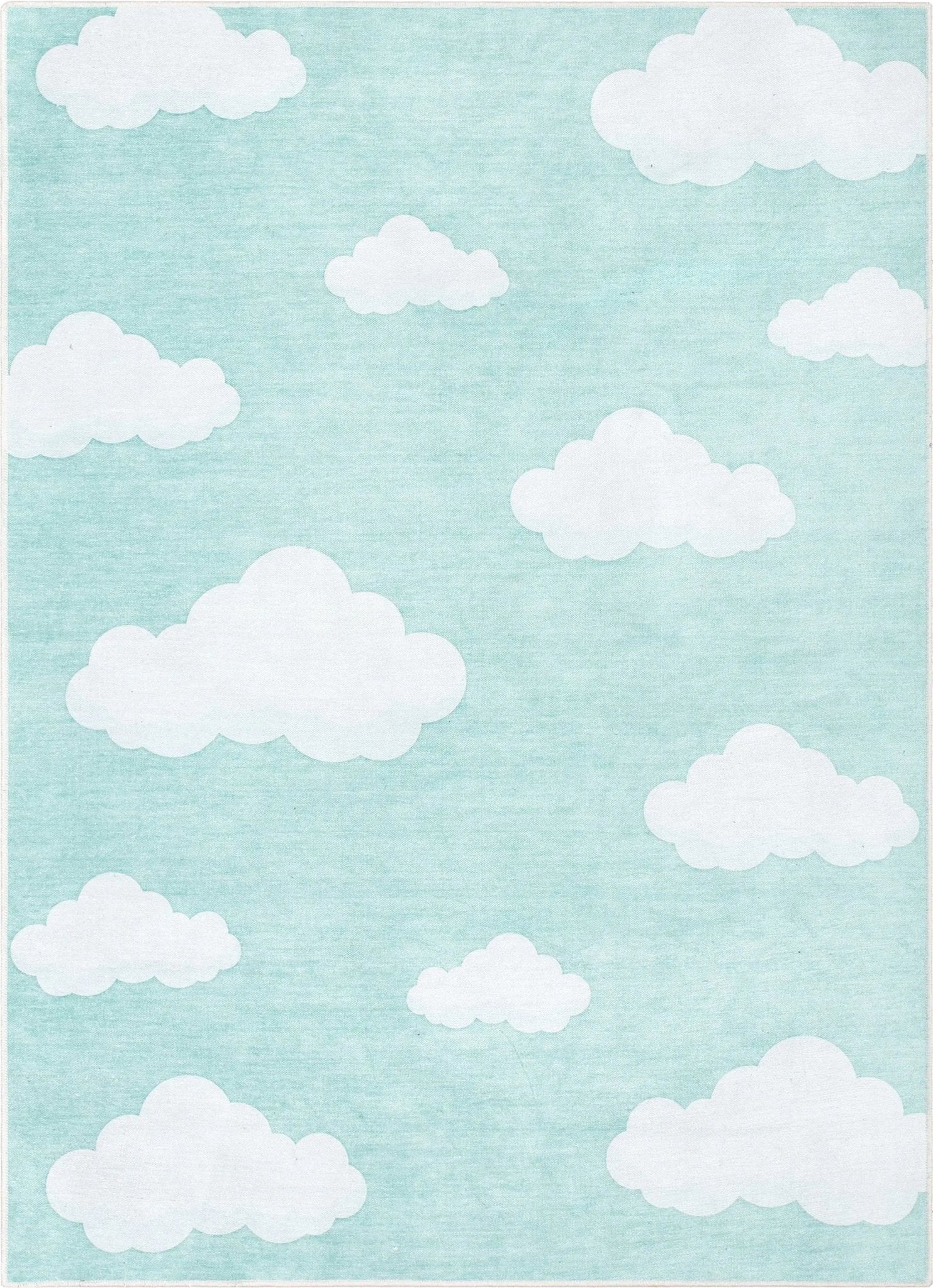 Cloud 9 Modern Mint Kids Flat-Weave Rug、mySite、gigharbornorthrealestate