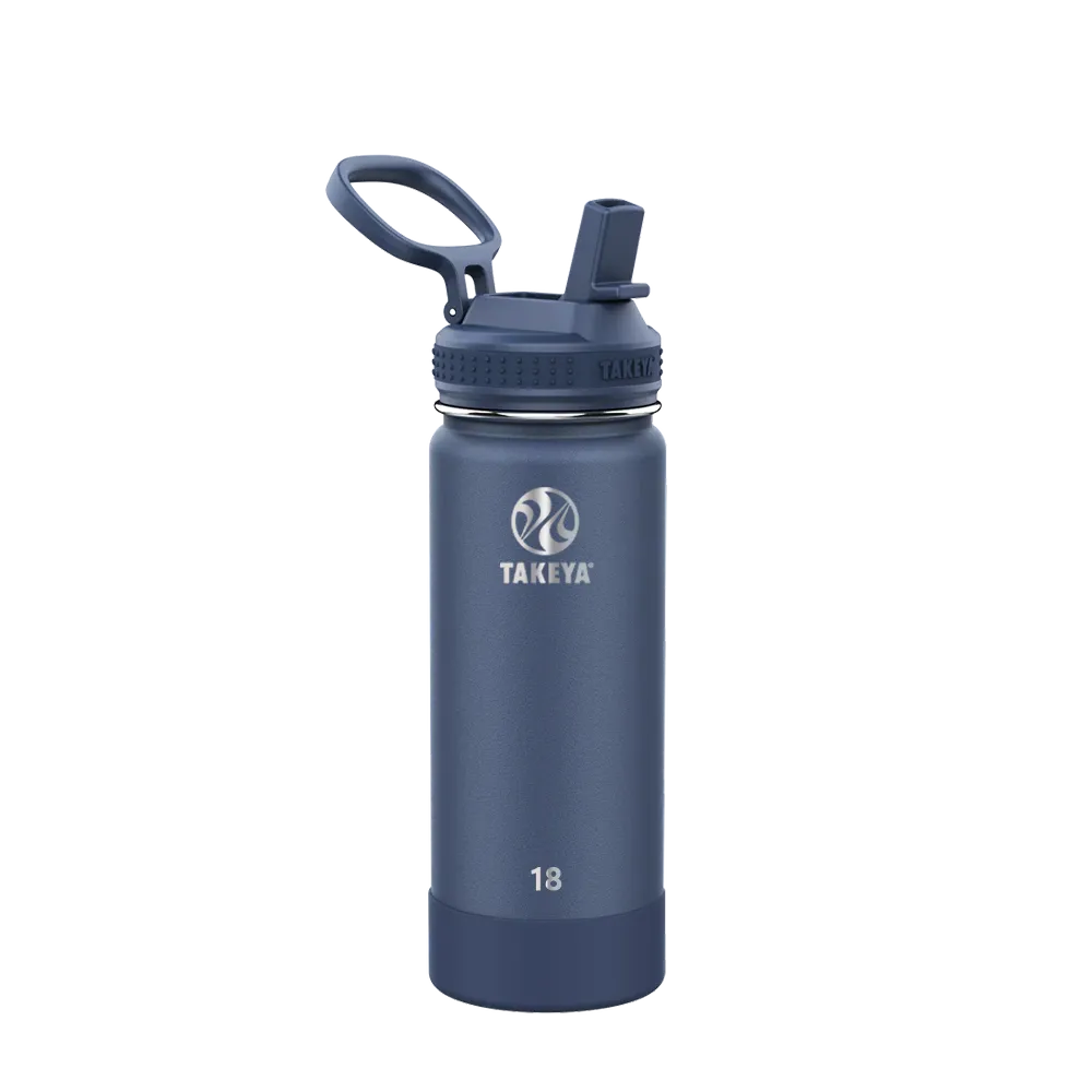 Takeya 18 oz Actives Water Bottle With Straw Lid、mySite、noshort