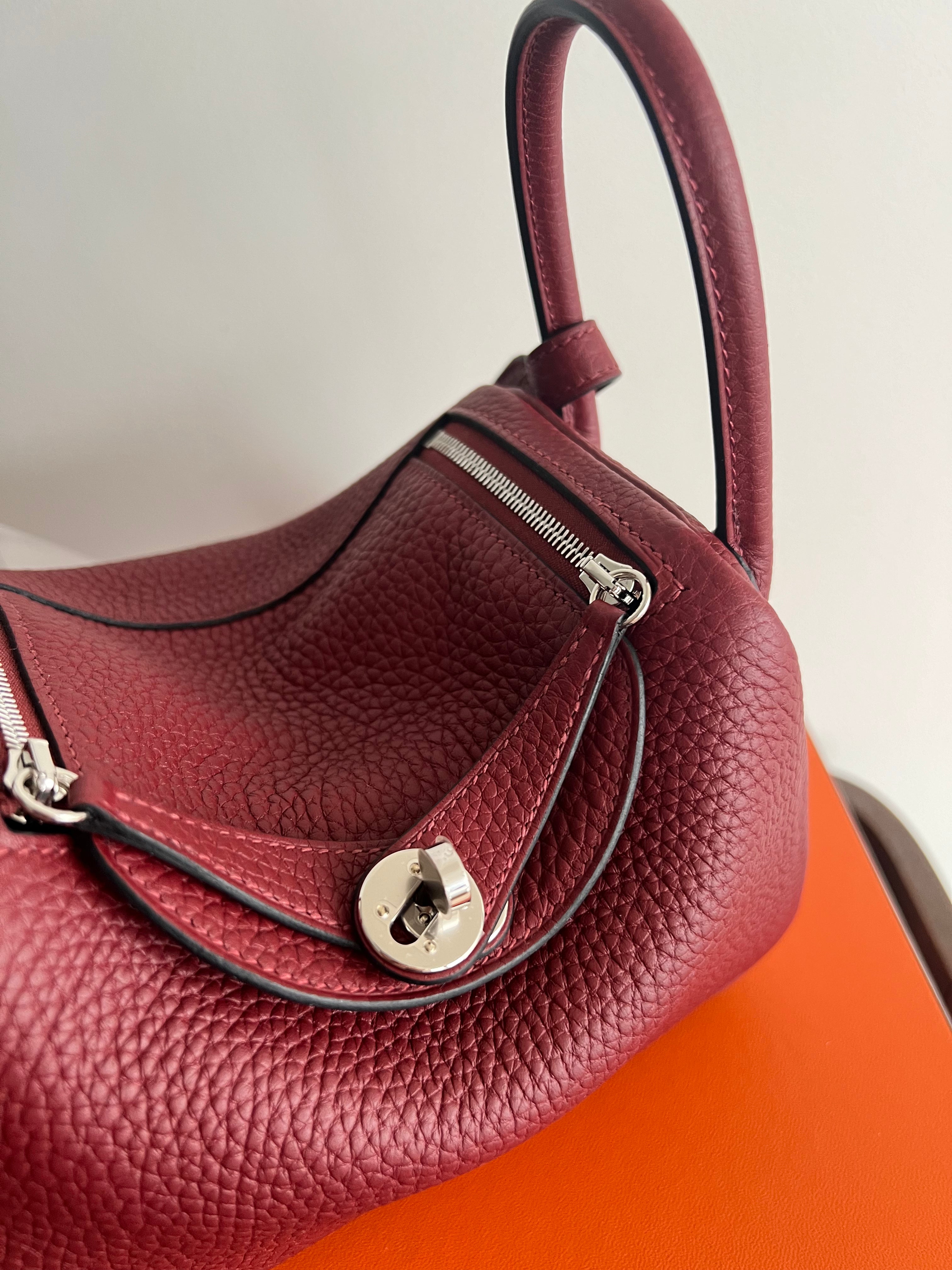 Hermès Mini Lindy Rouge H Clemence PHW、mySite、garminoutage.com