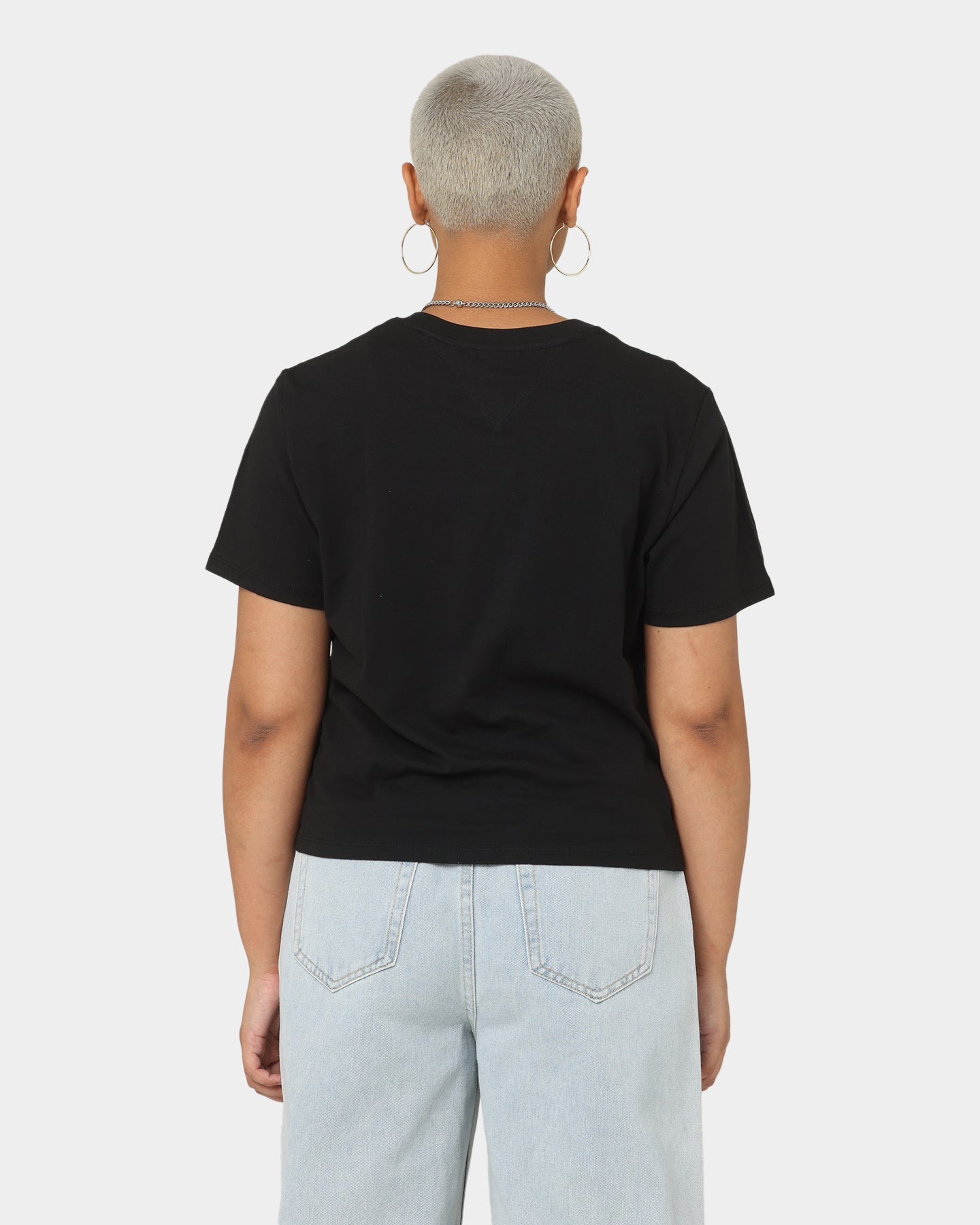 Tommy Jeans Women's TJW Classic Logo 1 Short Sleeve T-Shirt Black、mySite、zt4zffjzw