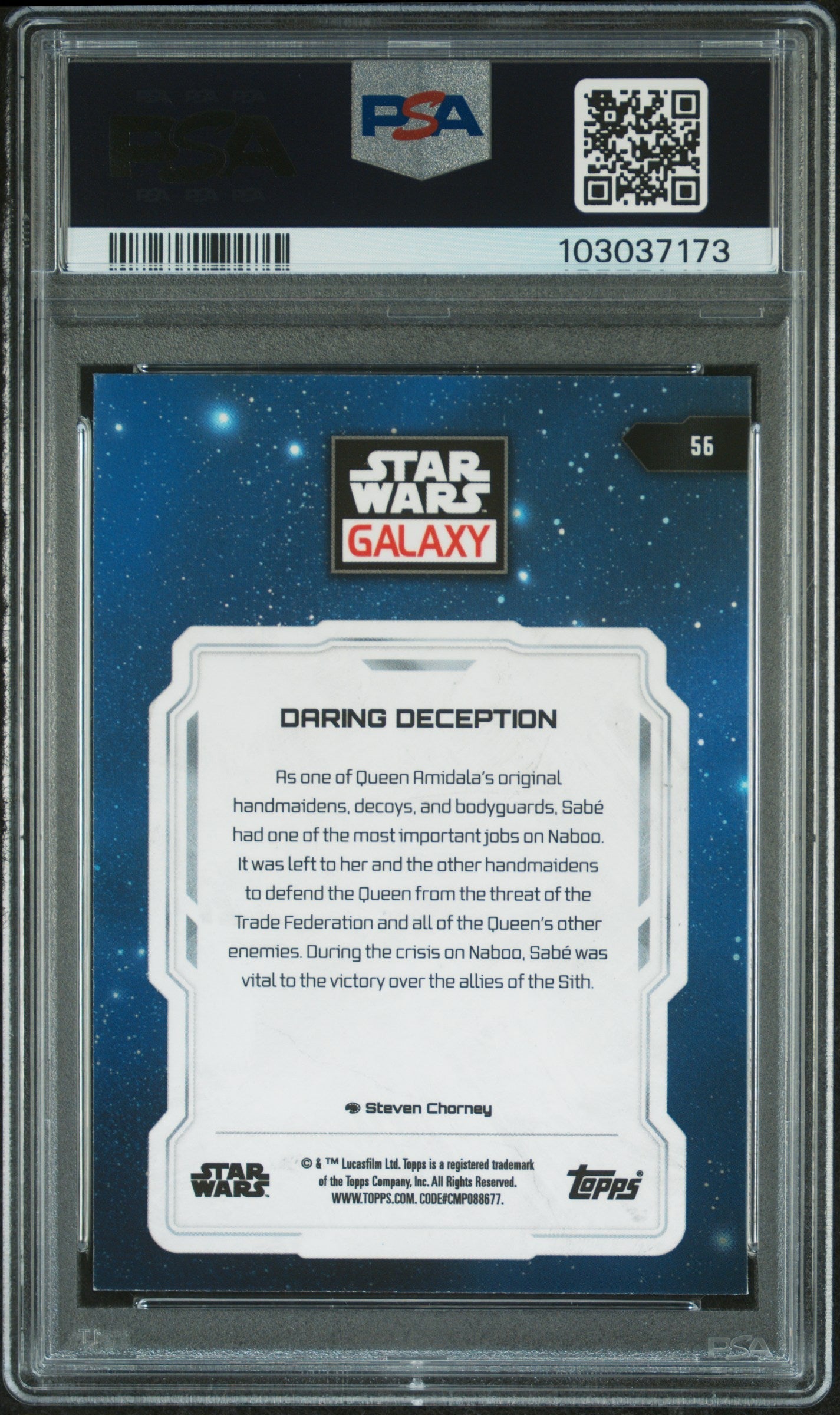 Daring Deception #56 Mini Diamond PSA 8 Topps Chrome Star Wars Galaxy 2024、mySite、waistdrama