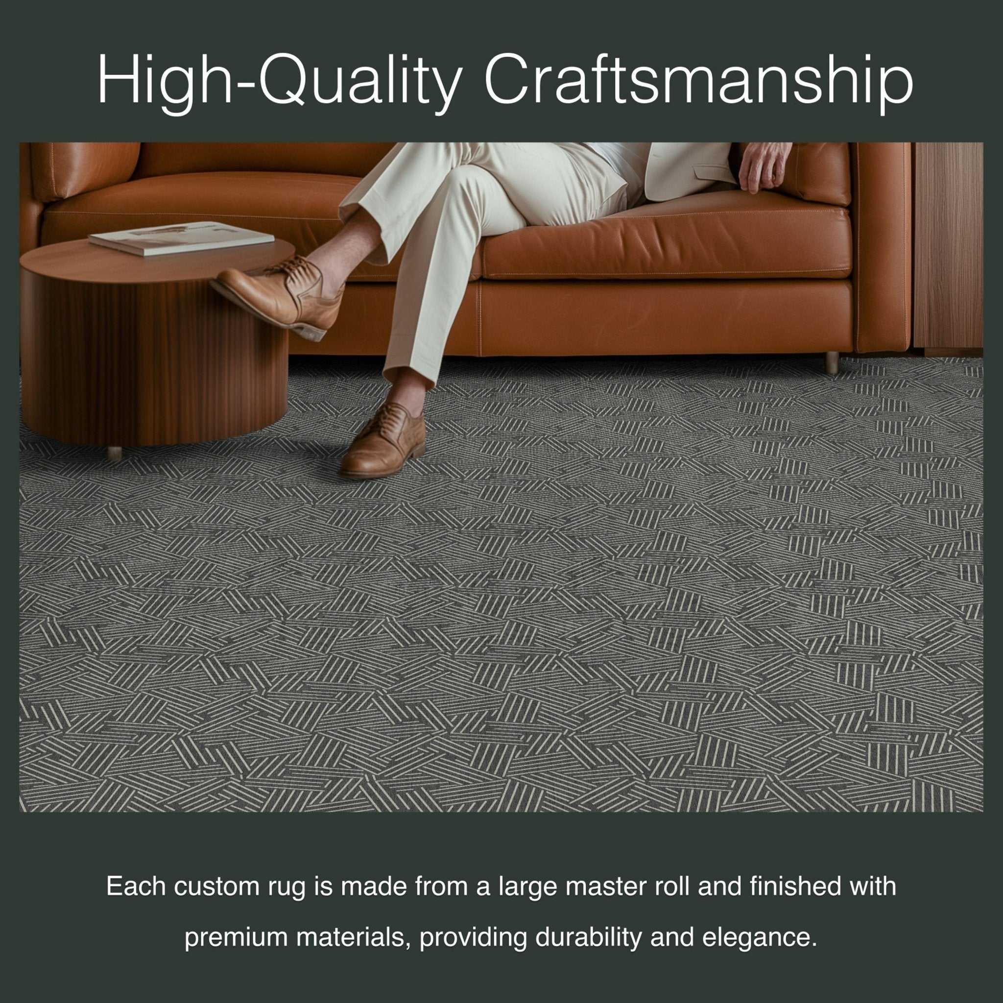 Sigrid Custom Rug - Monochrome Geometric, Low Pile, Easy Clean, Customizable for Your Space、mySite、gigharbornorthrealestate