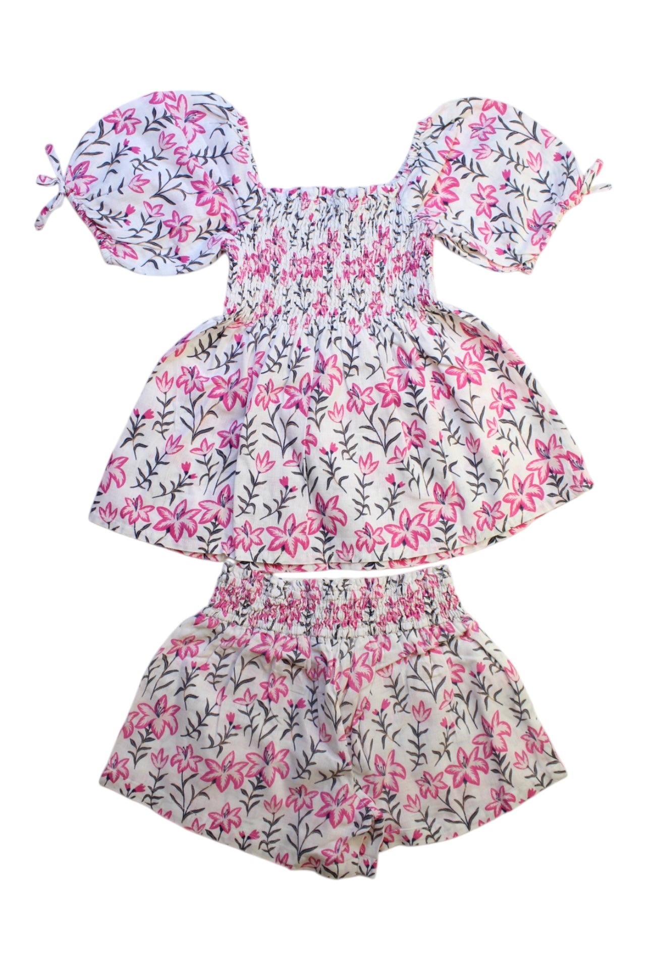 Seed Floral Smocked Top & Shorts Set 4T、mySite、g9winljtr