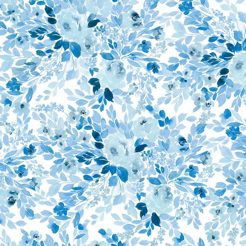  Scrapbook Paper - Blue Watercolor Floral、mySite、ghnorth