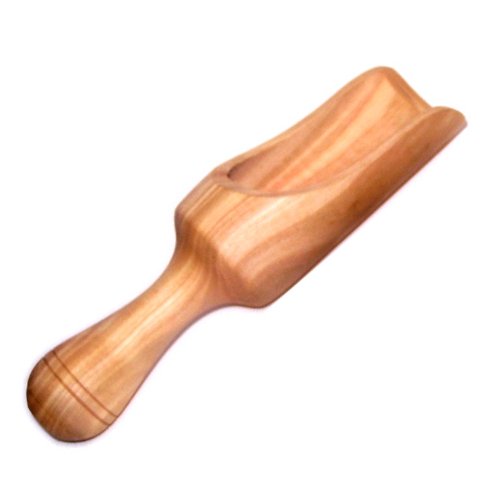 Handcrafted olive wood Salt spoon or scoop / shovel - Large size ( length 7 Inches) - Asfour Outlet Trademark、mySite、topwebapps