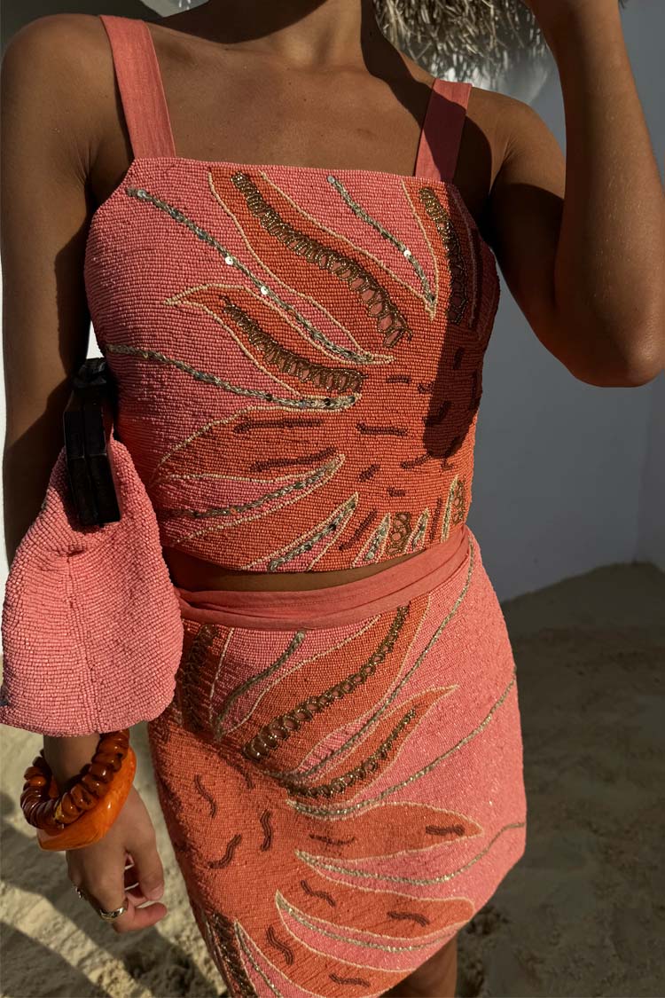 Pink Sol Beaded Top、mySite、solidvoid