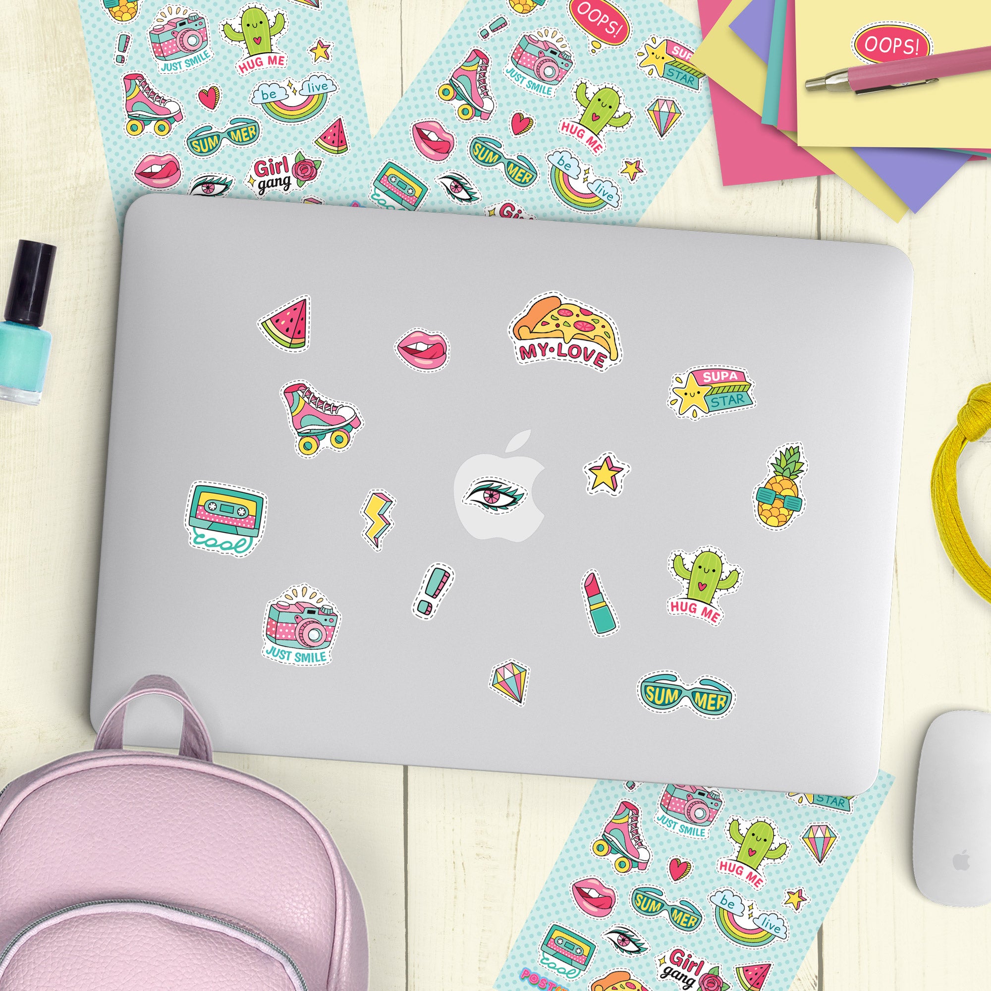  Girls Just Wanna Have Sun Sticker Sheet、mySite、ghnorth