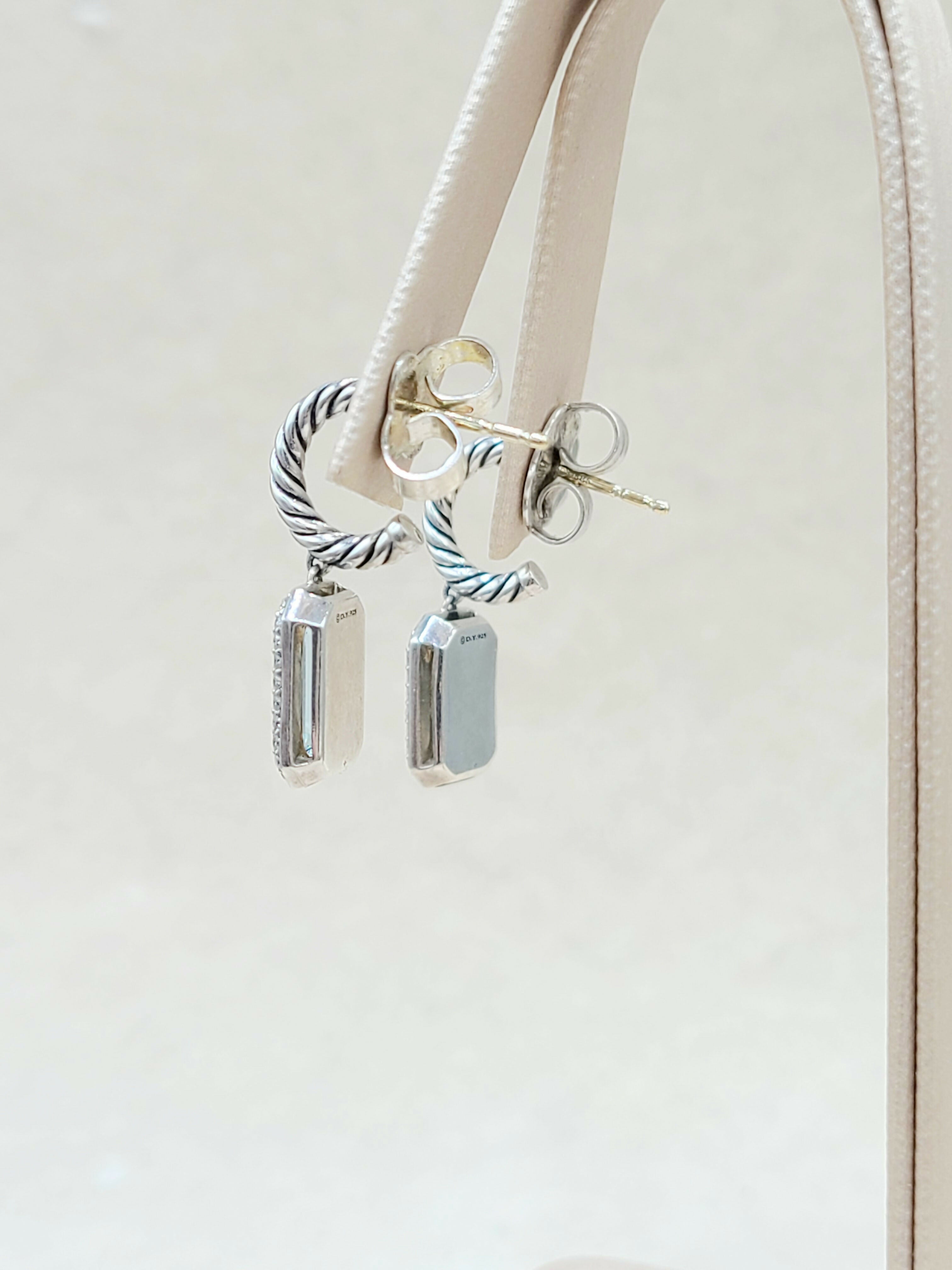 David Yurman Novella Drop Earrings Blue Topaz & Diamonds、mySite、hinf8tx79