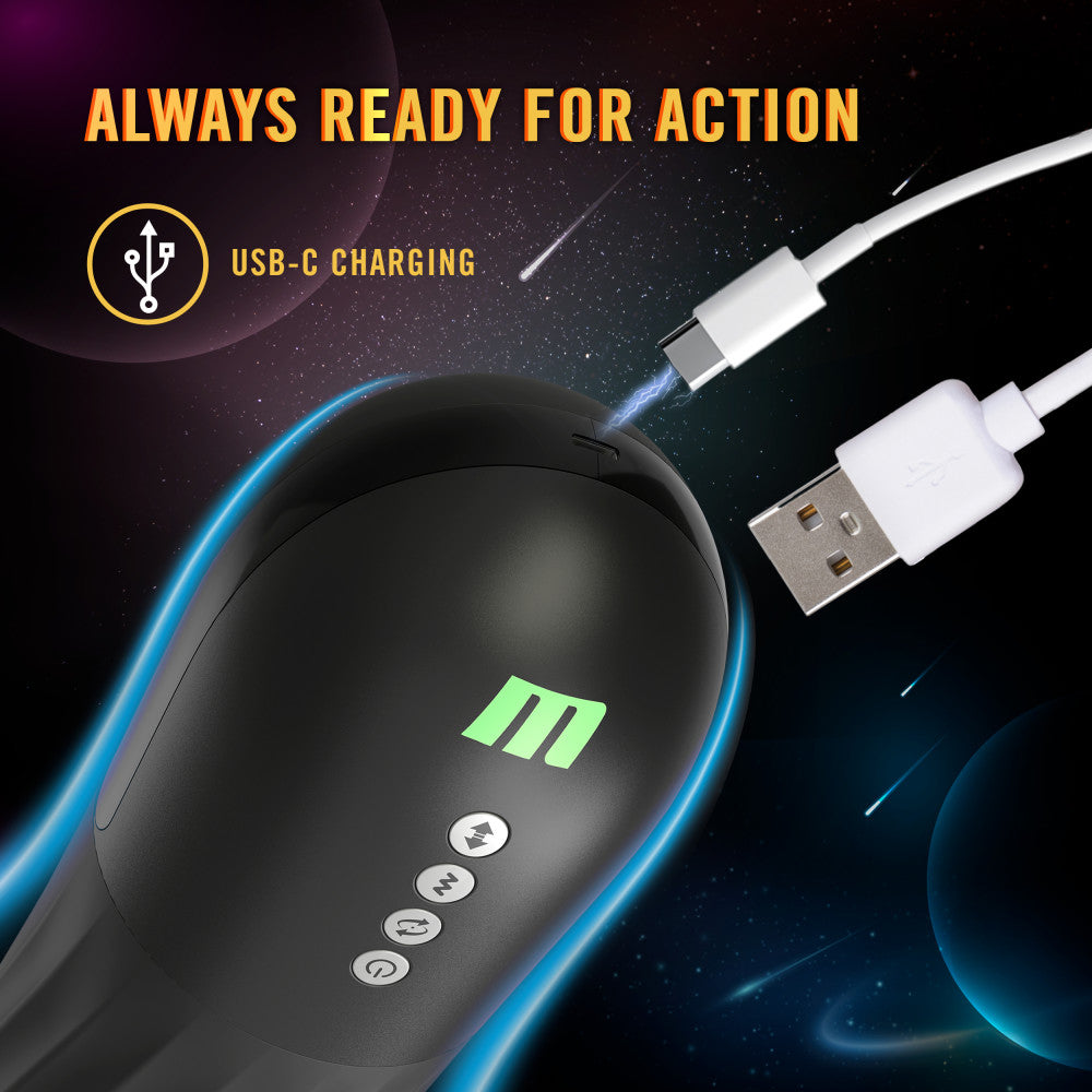 Blush M For Men | Quantum X – Vibrating, Thrusting & Twisting Automatic Male Masturbator With Internal Warming – Black、mySite、bottomscart