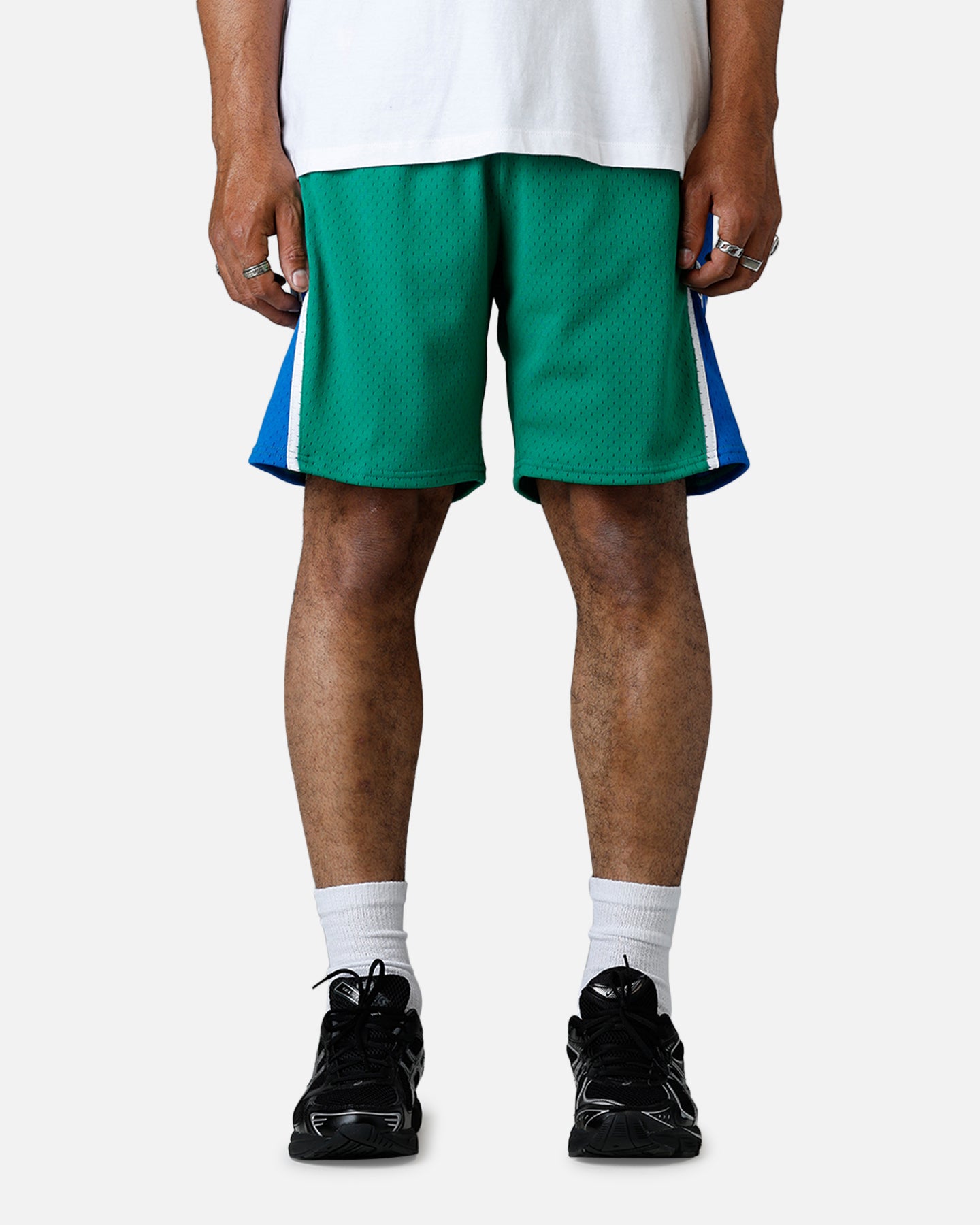 Mitchell & Ness Dallas Mavericks 2004 Swingman Shorts Green/Blue、mySite、zt4zffjzw
