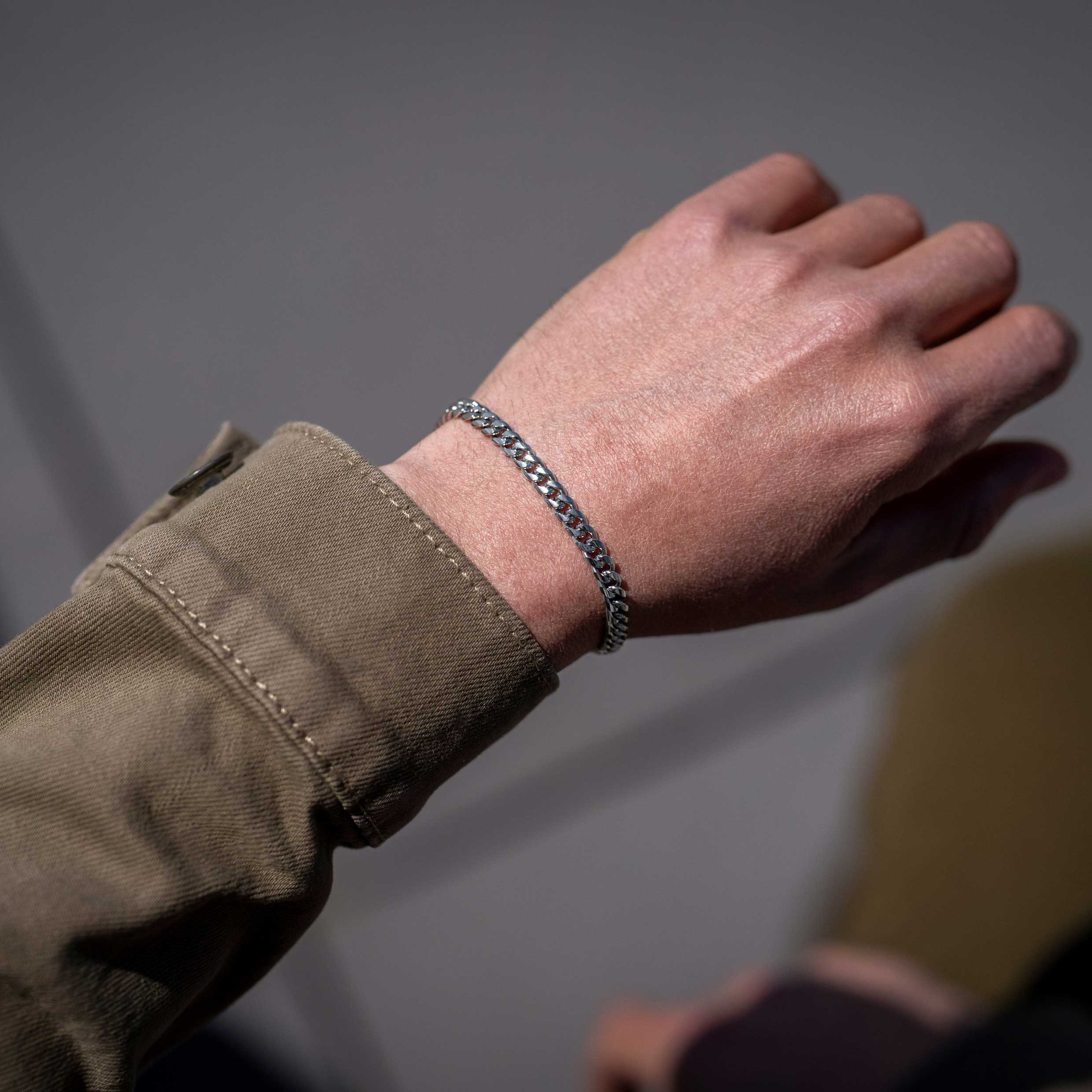  Cuban Chain Bracelet - 5MM - Silver