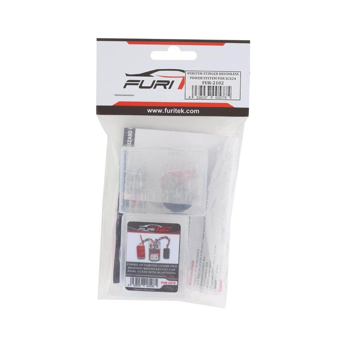  FTK-FUR-2102, Furitek SCX24 Stinger Brushless Power System w/1212-3450kV Brushless Motor、mySite、merchandisen
