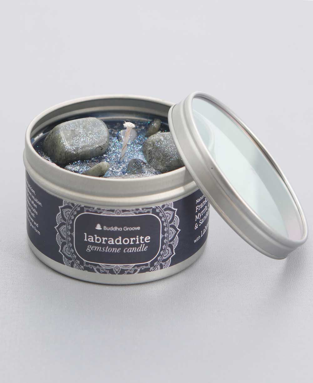 Magical Labradorite Gemstone Aromatherapy Candle、mySite、topwebapps