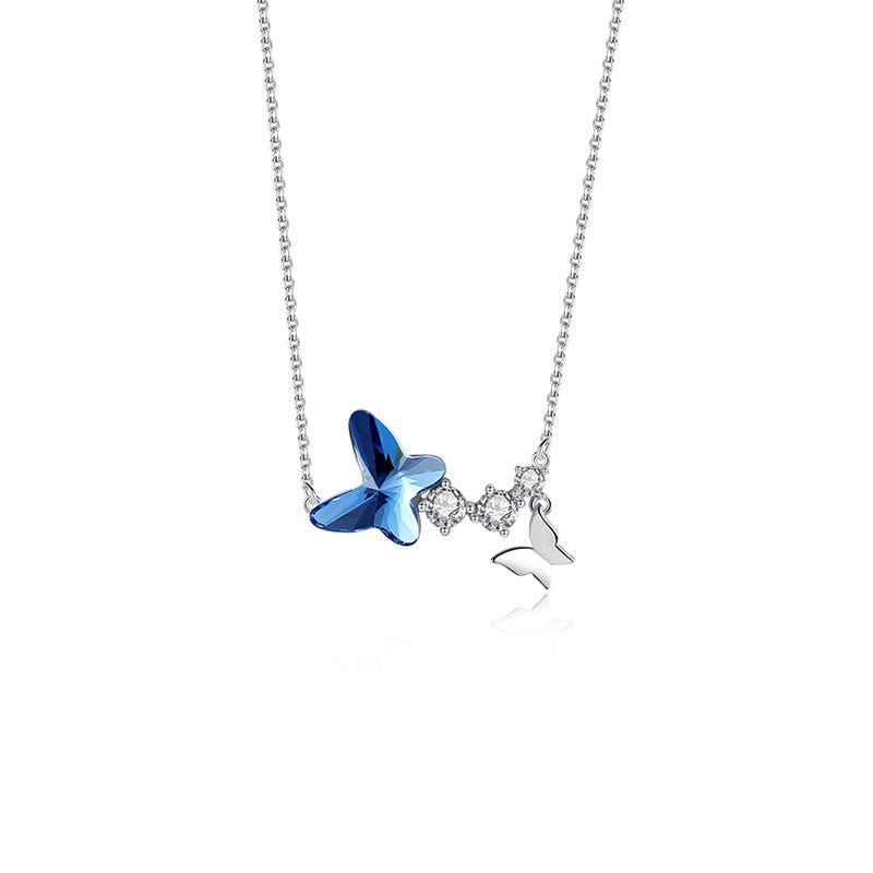 Butterfly Necklace and Earrings in Sterling Silver with Swarovski Crystal & CZ, Gorgeous!、mySite、g9winljtr