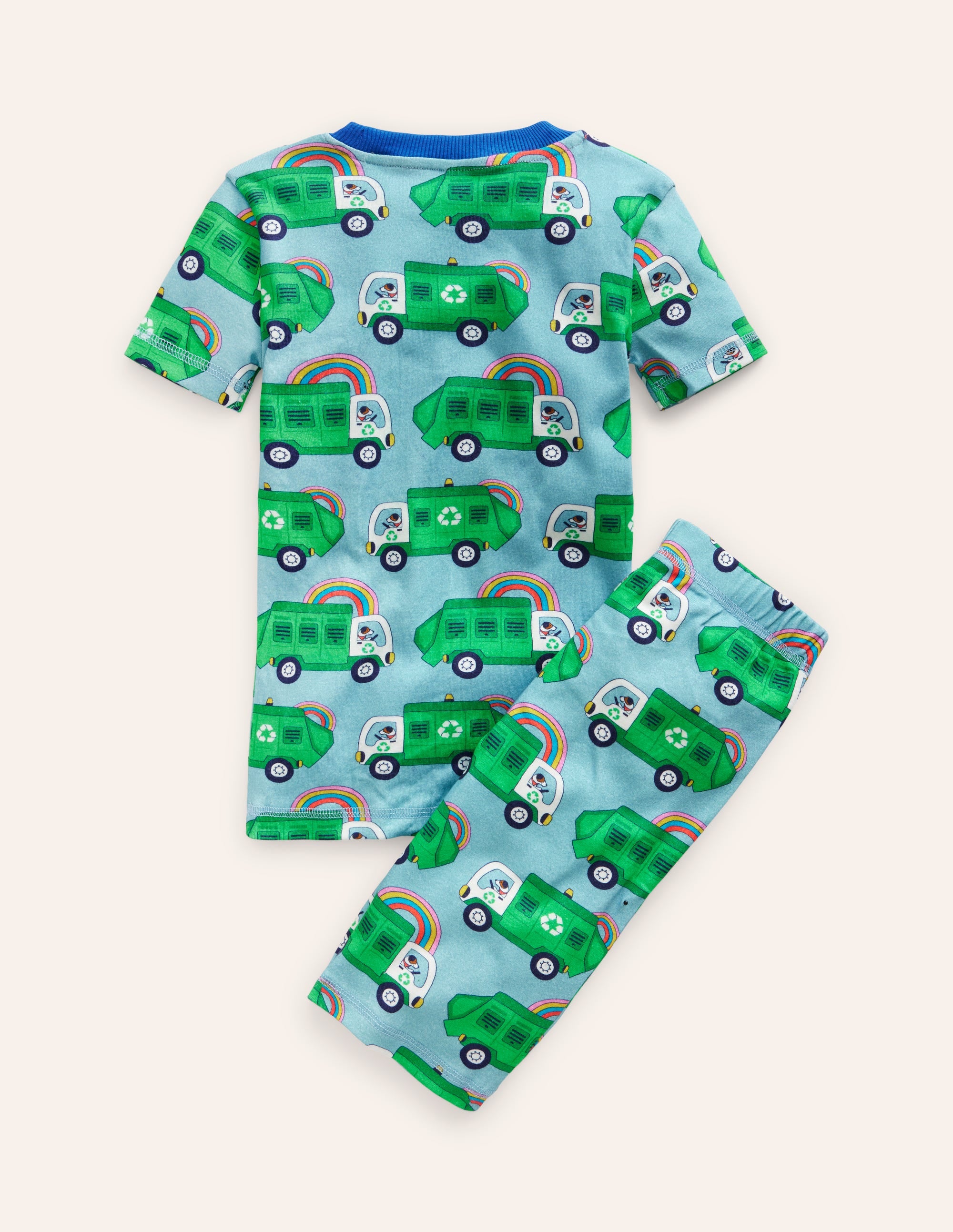  Snug Short John Pajamas-Green Recycling Trucks、mySite、ashleygrahame