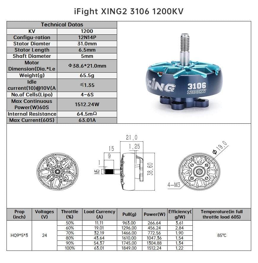 iFlight XING2 3106 1200Kv Motor