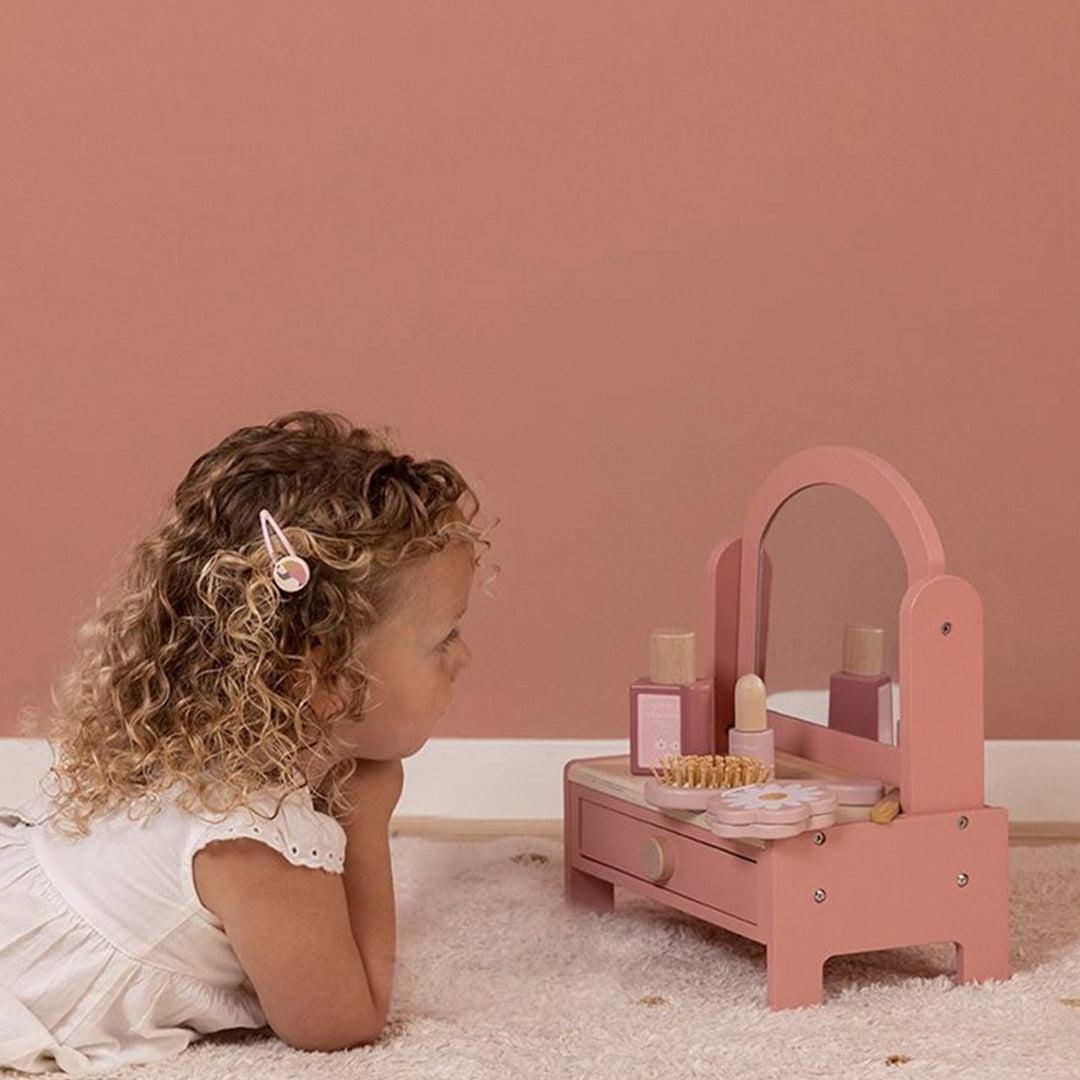  Little Dutch Wooden Vanity Table - Flowers + Butterflies - Pink、mySite、merchandisen