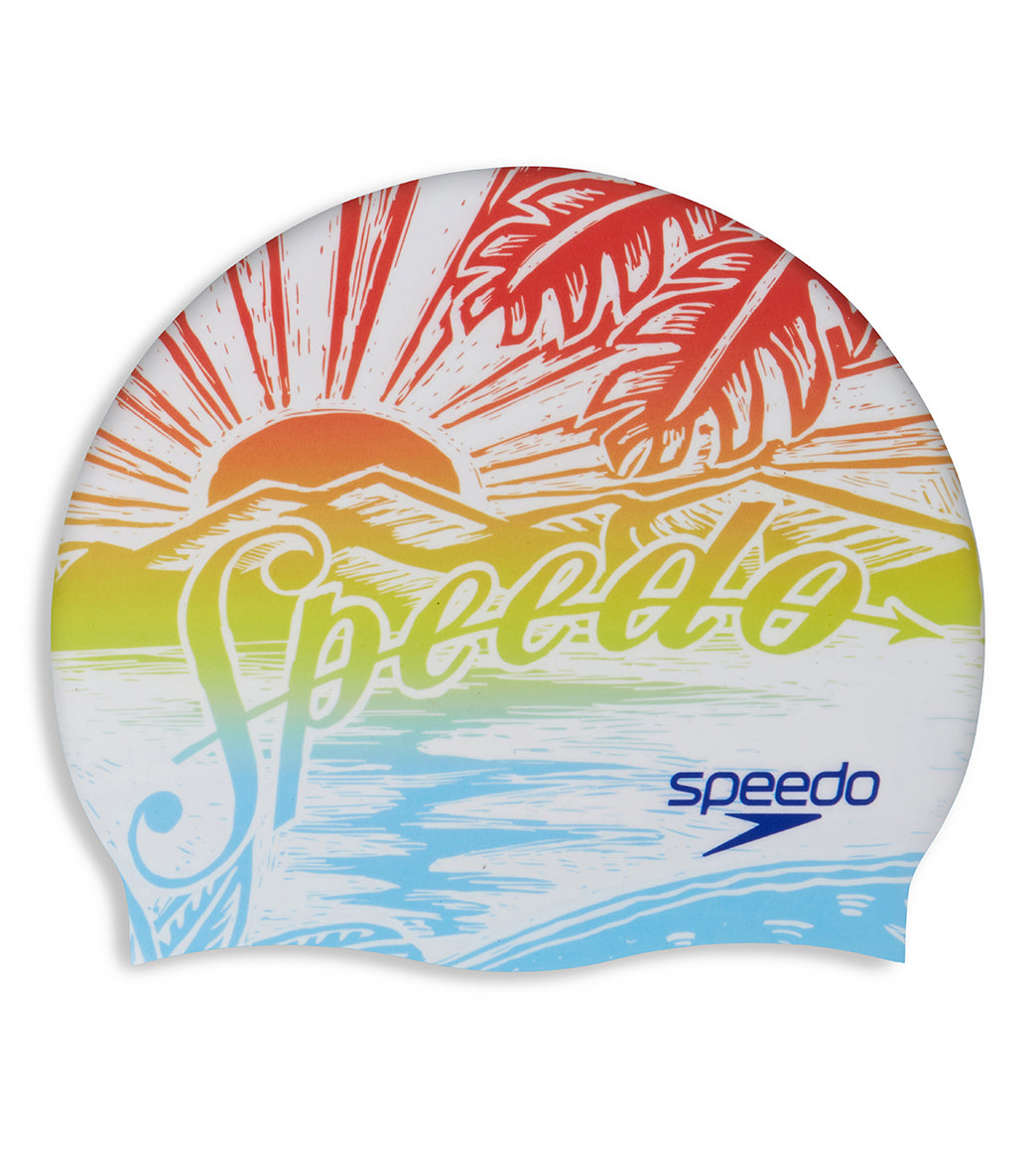 Speedo Printed Silicone Swim Cap、mySite、noshort
