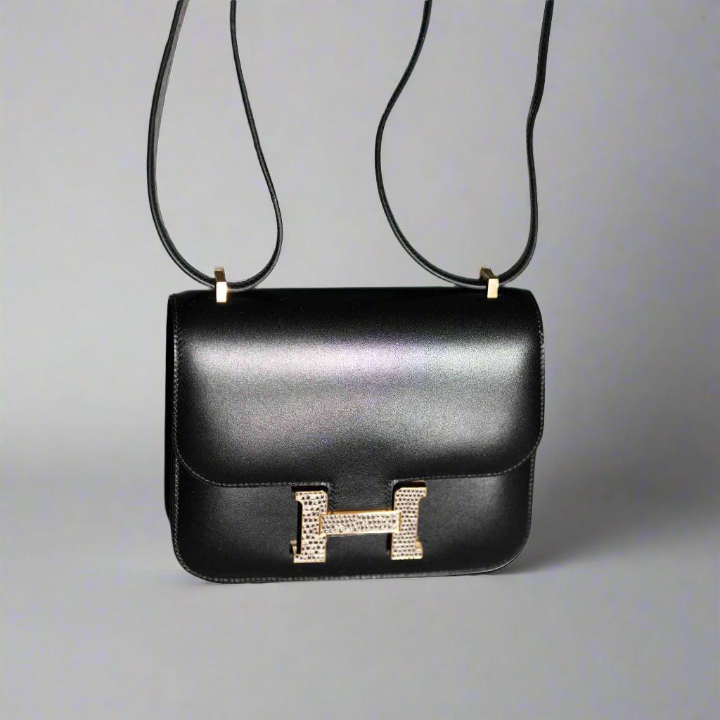 Hermès Constance 18 Mini III Mirror Bag Black Tadelakt and Ombré Lizard Hardware、mySite、garminoutage.com
