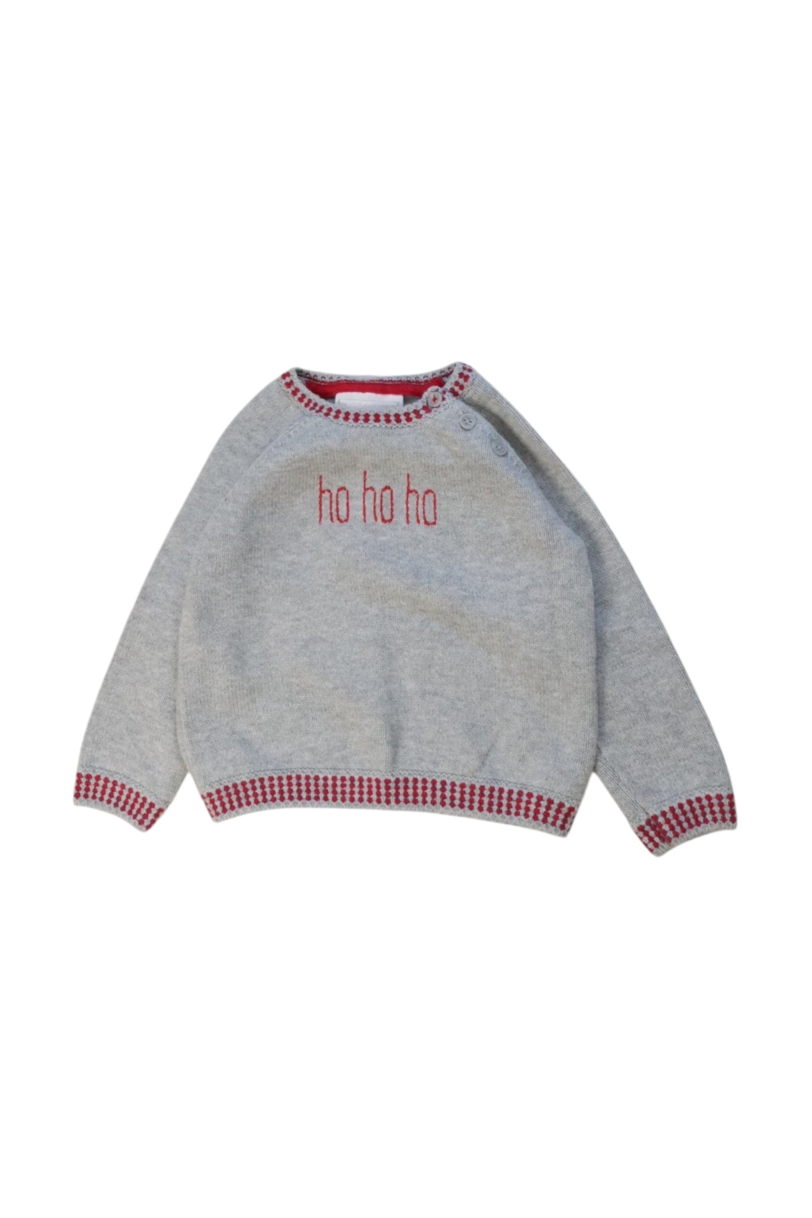 The Little White Company Crewneck 'Ho Ho Ho' Sweatshirt 6-12M、mySite、g9winljtr