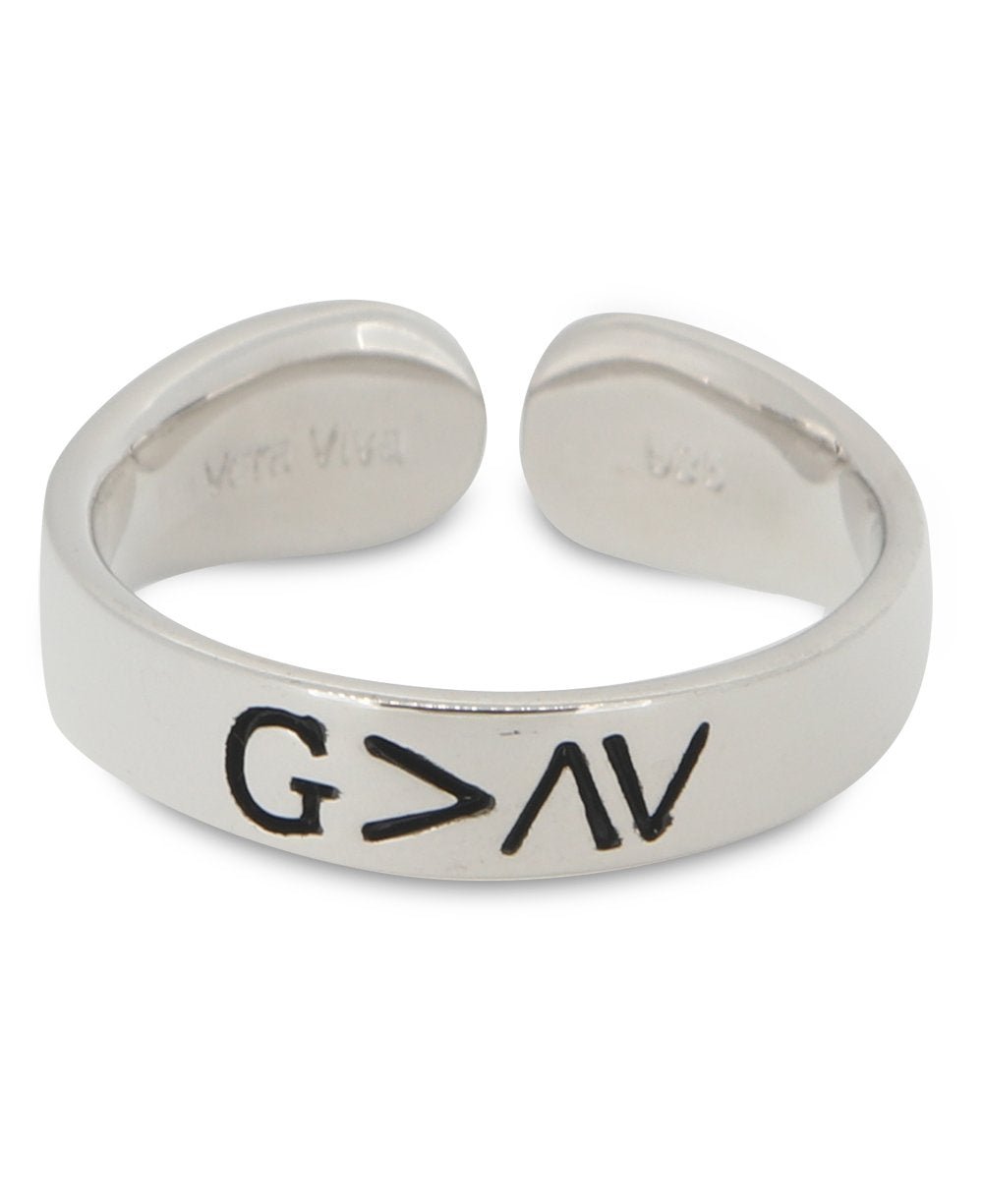 God is Greater Than the Highs and Lows, Sterling Adjustable Ring、mySite、topwebapps