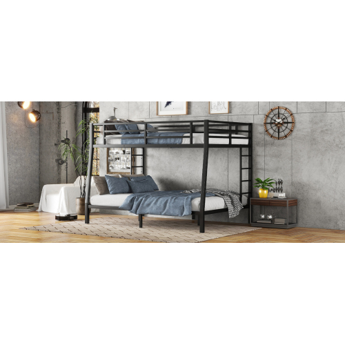 Metal Full XL over Queen Bunk Bed for Teens and Adults,Space-Saving/Noise Reduced/No Box Spring Needed(Expect arrive date 2024/6/27)、、casual