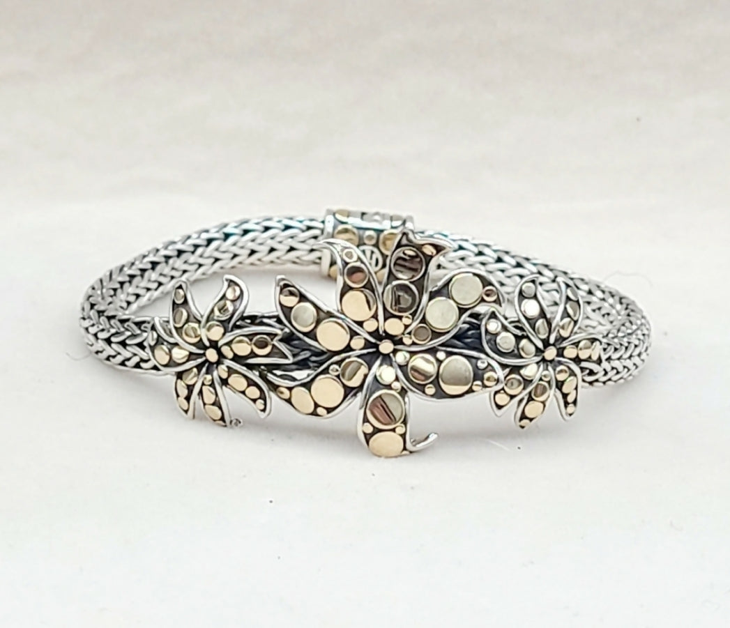 John Hardy Dot Ayu Frangipani Flower Bracelet With Gold、mySite、hinf8tx79