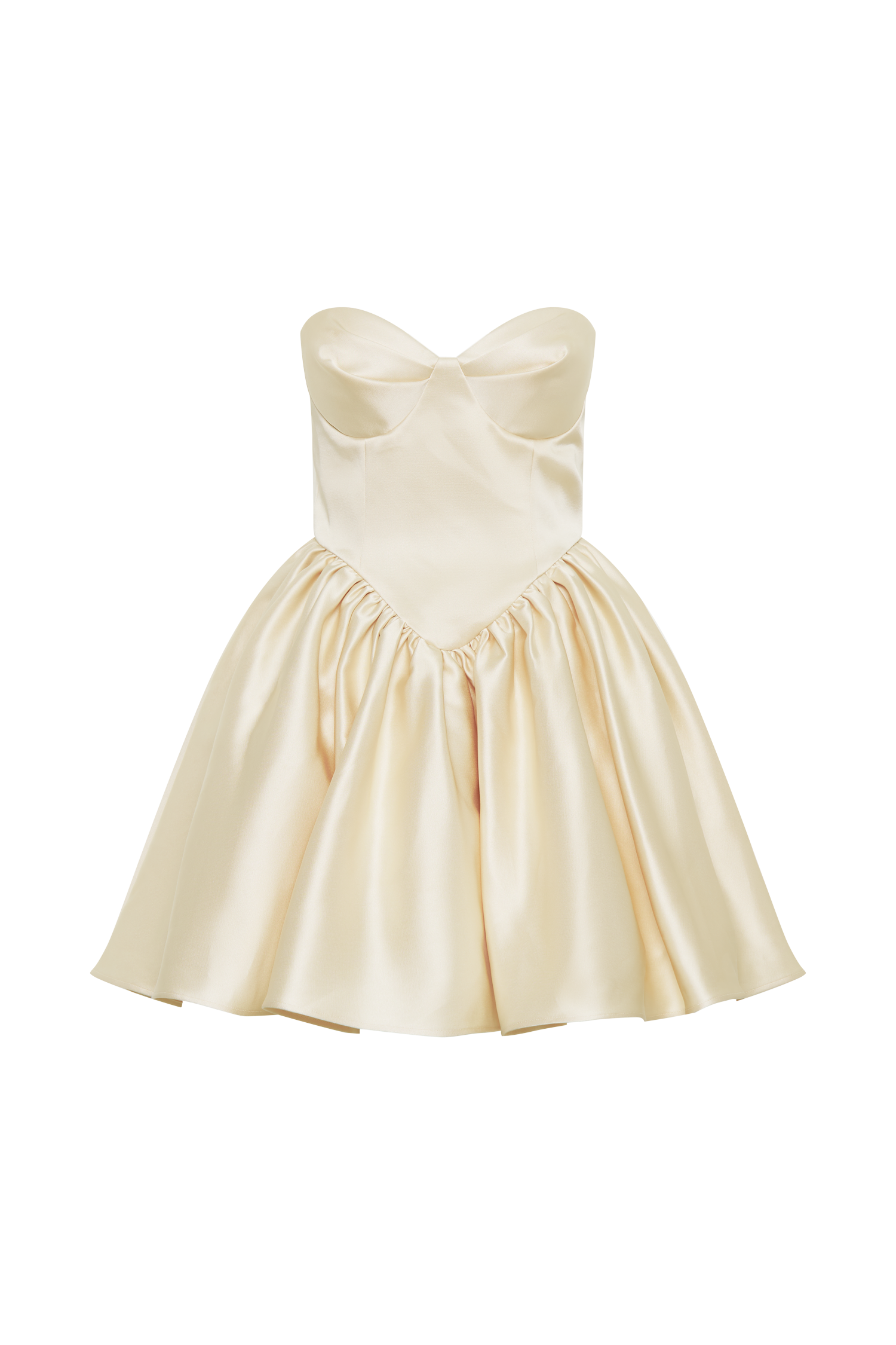 Hollie Structured Corset Mini Dress - Gold、mySite、solidvoid